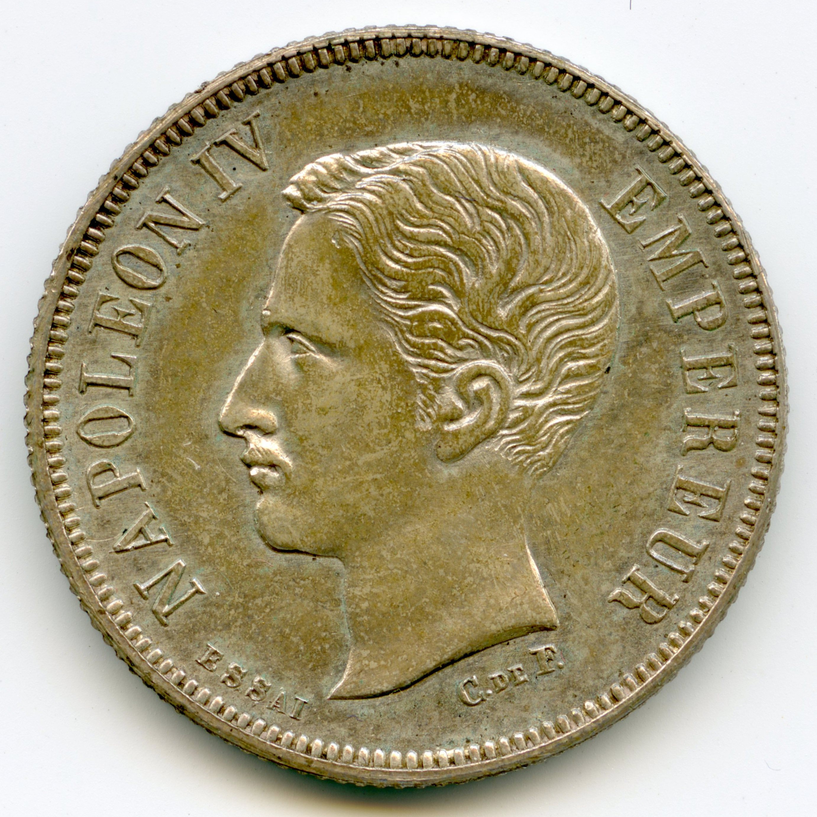Napoléon IV - Essai de 2 Francs - 1874 avers Napoléon IV - Essai de 2 Francs - 1874 avers