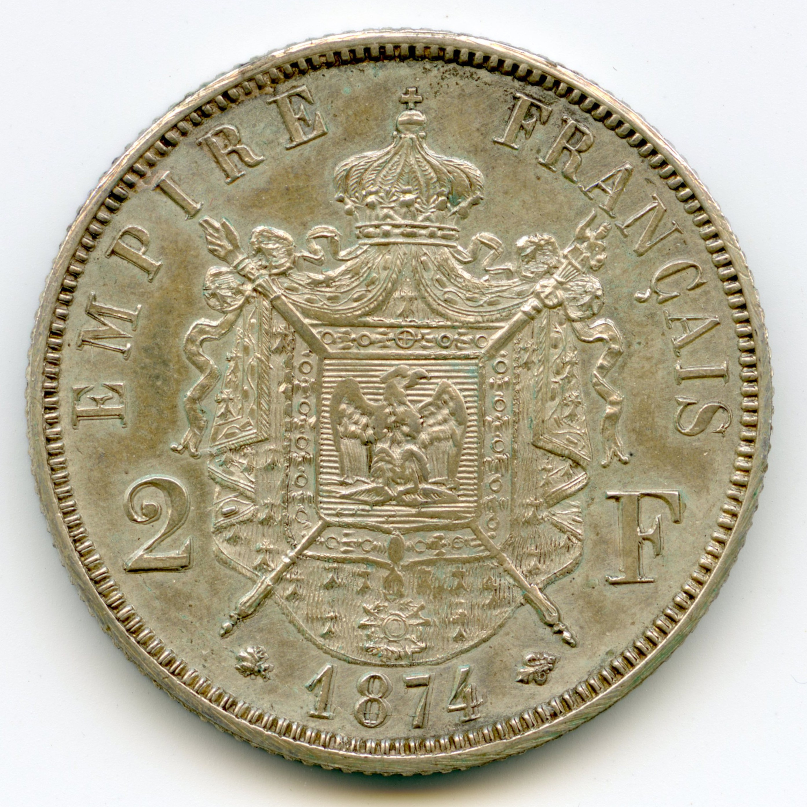 Napoléon IV - Essai de 2 Francs - 1874 revers