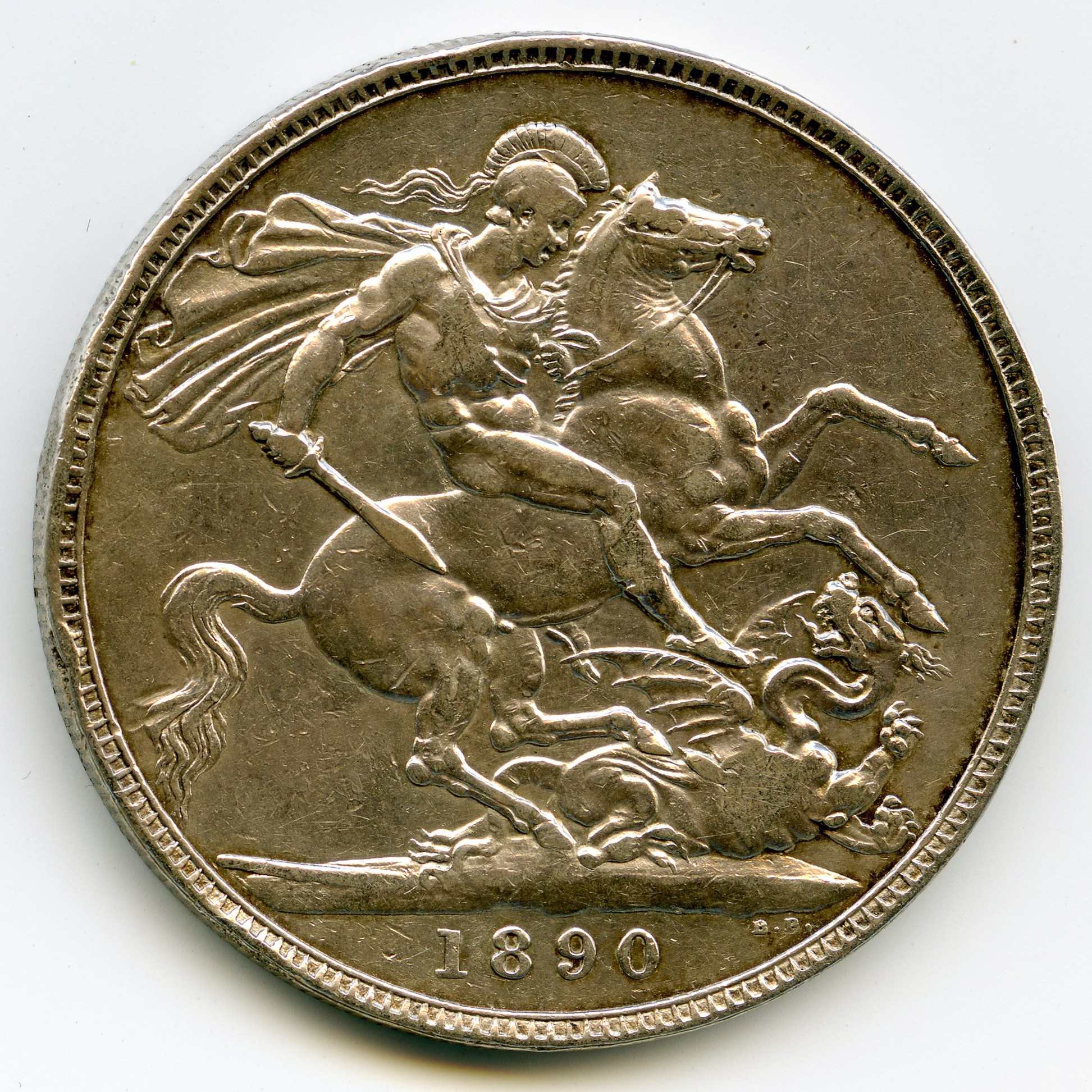 Grande-Bretagne - 1 Crown - 1890 revers