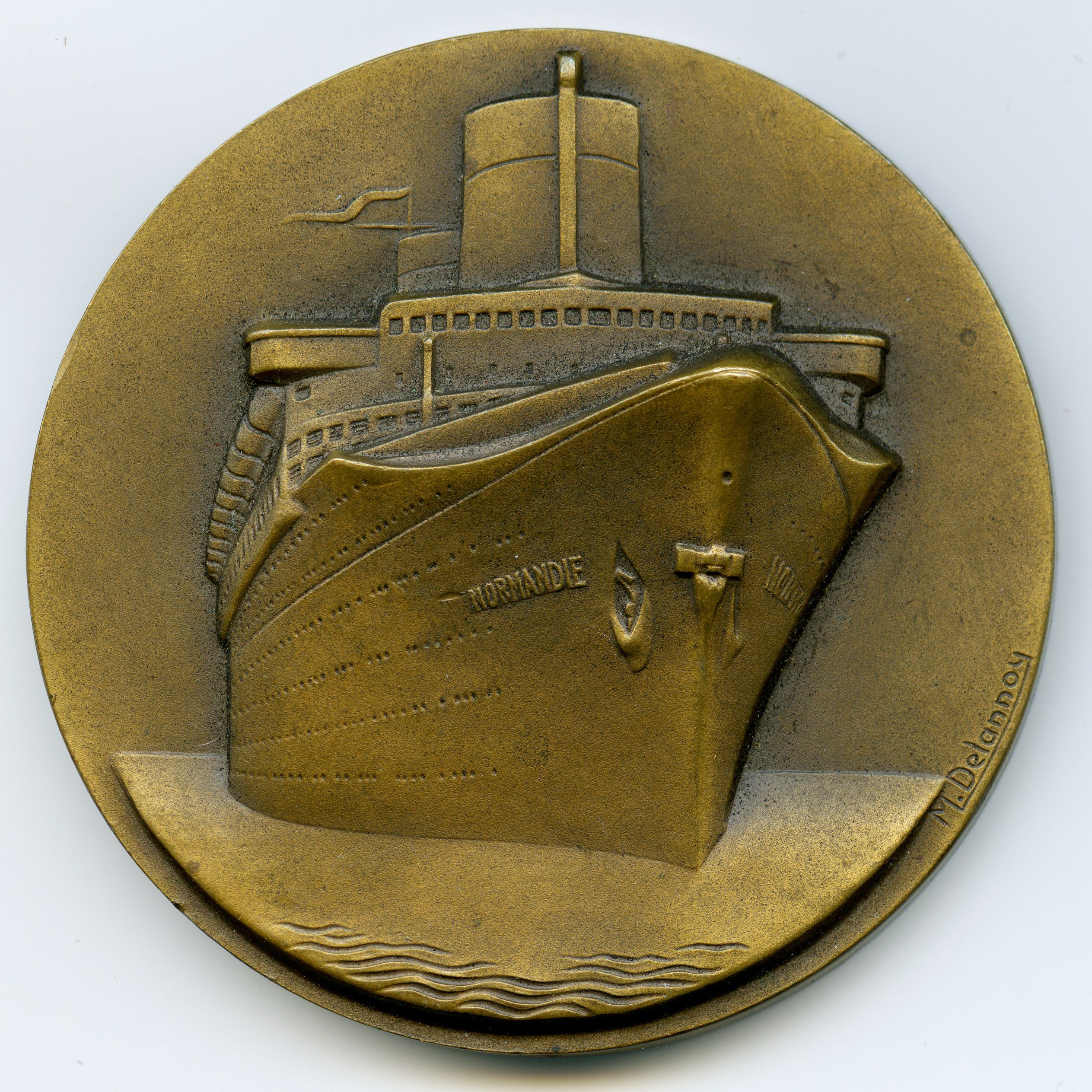 Le Normandie - Médaille Bronze - 1935 avers Le Normandie - Médaille Bronze - 1935 avers