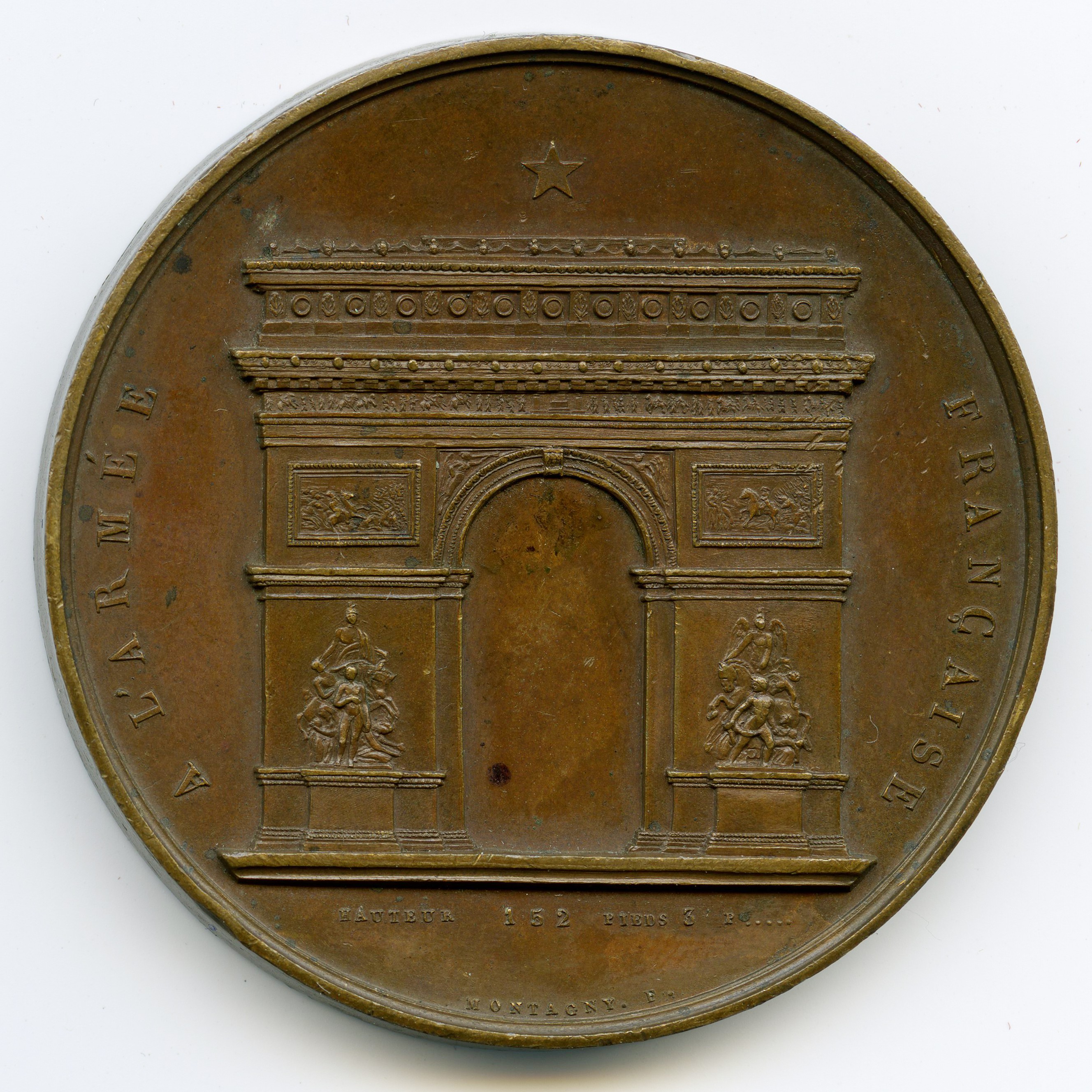 Arc de Triomphe - Médaille bronze revers