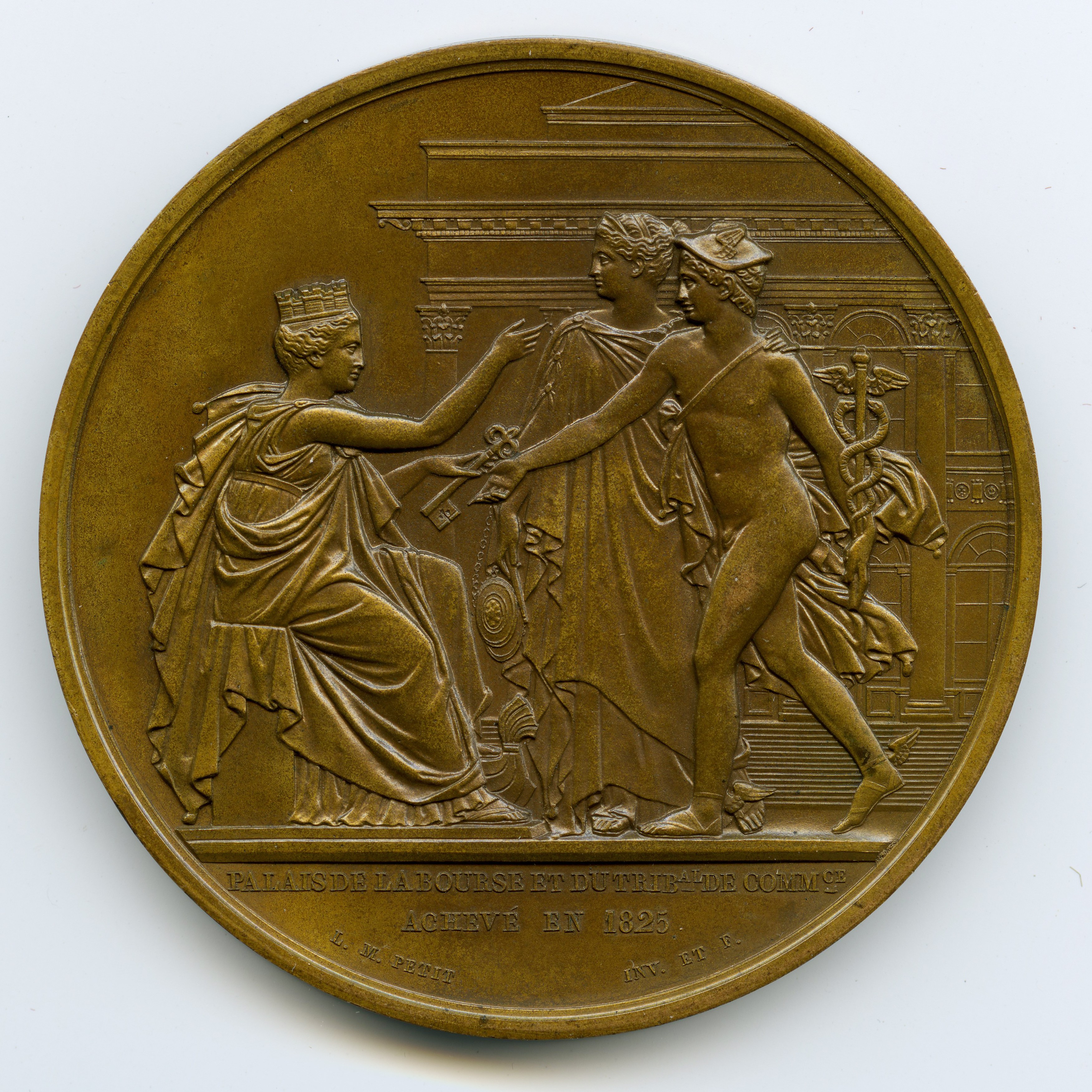 Palais de la Bourse - Médaille Bronze revers Palais de la Bourse - Médaille Bronze revers