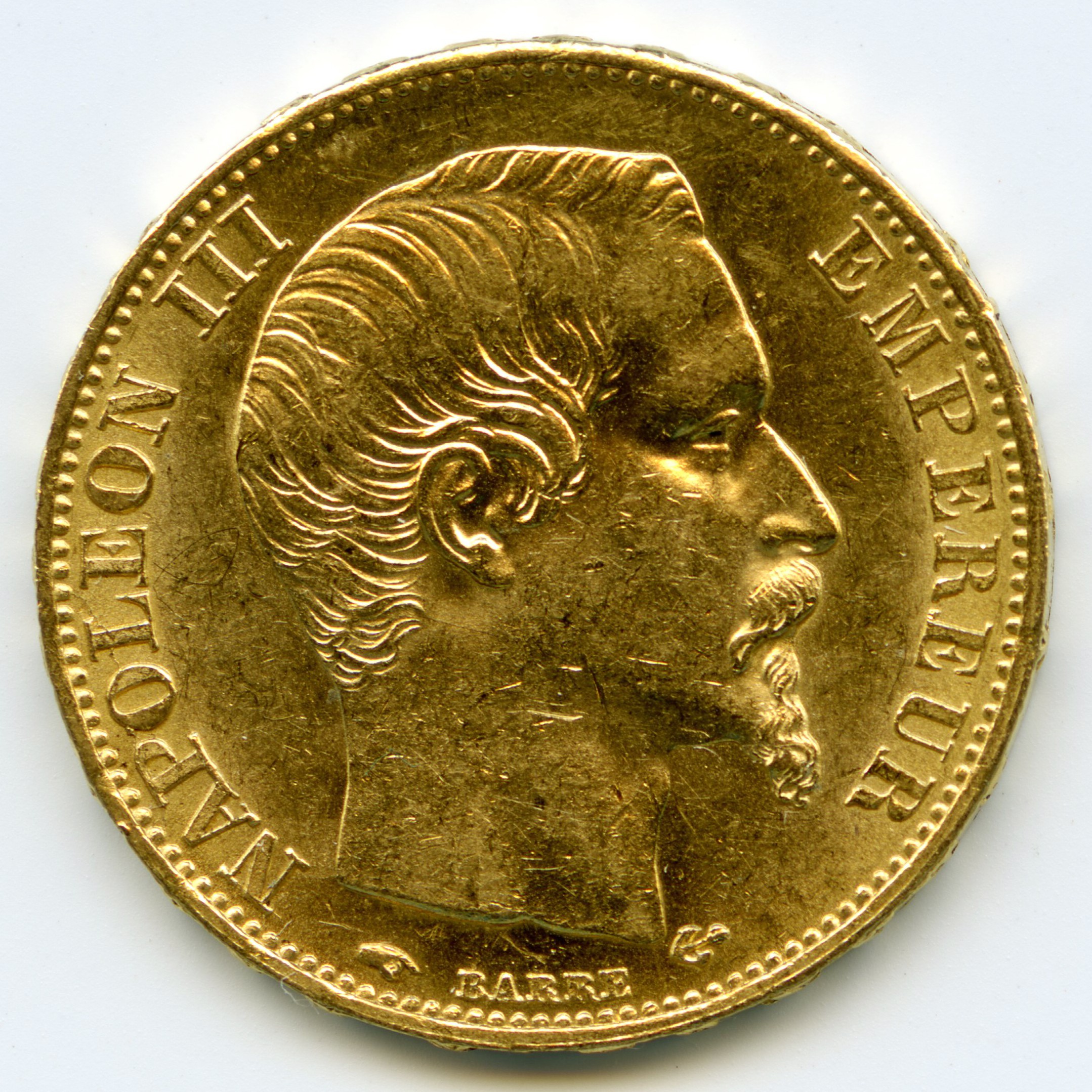 Napoléon III - 20 Francs - 1858 A avers