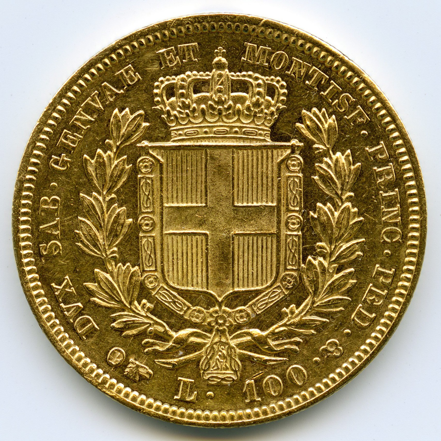 Italie - 100 Lire - 1835 revers Italie - 100 Lire - 1835 revers