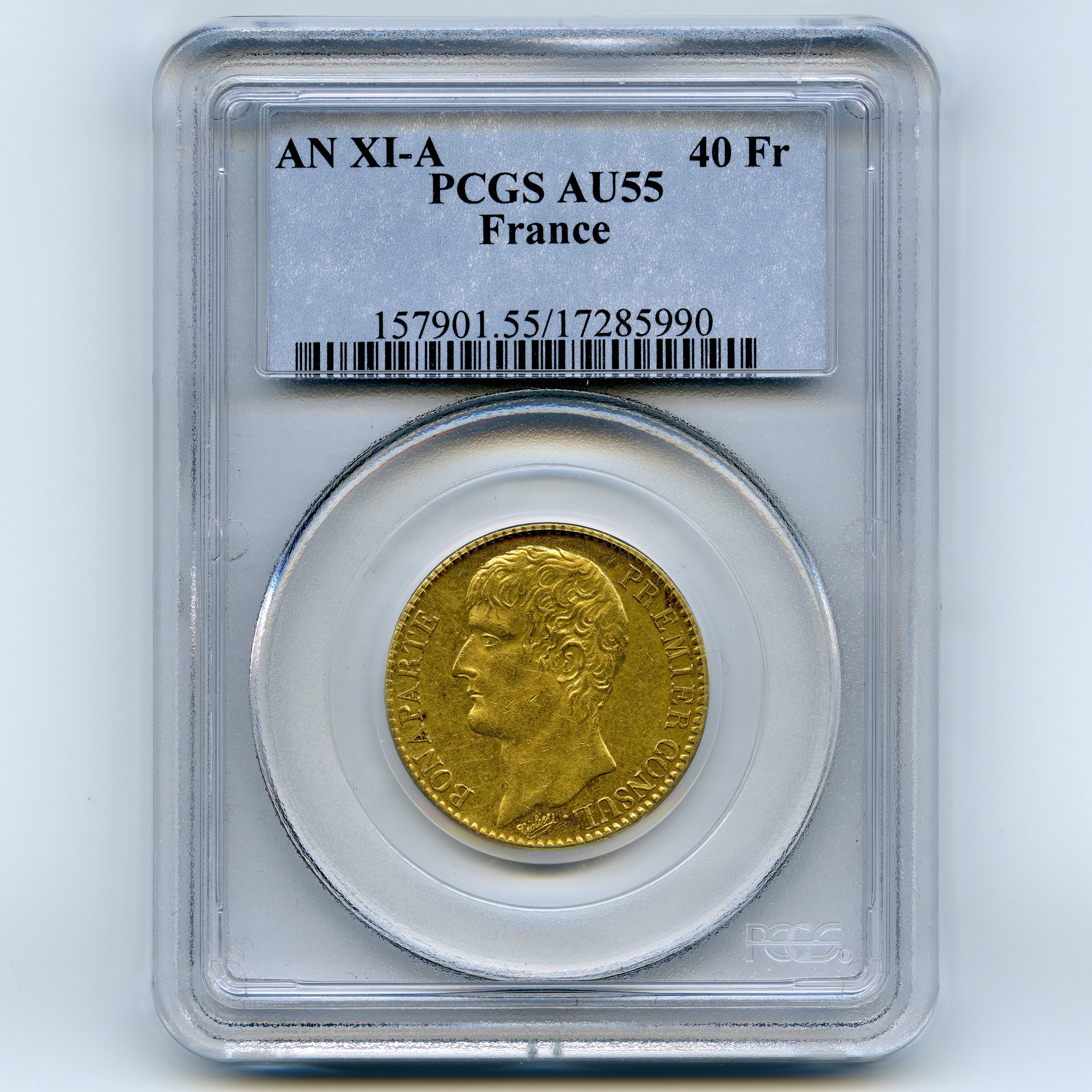 Bonaparte - 40 Francs - l'An XI A avers Bonaparte - 40 Francs - l'An XI A avers