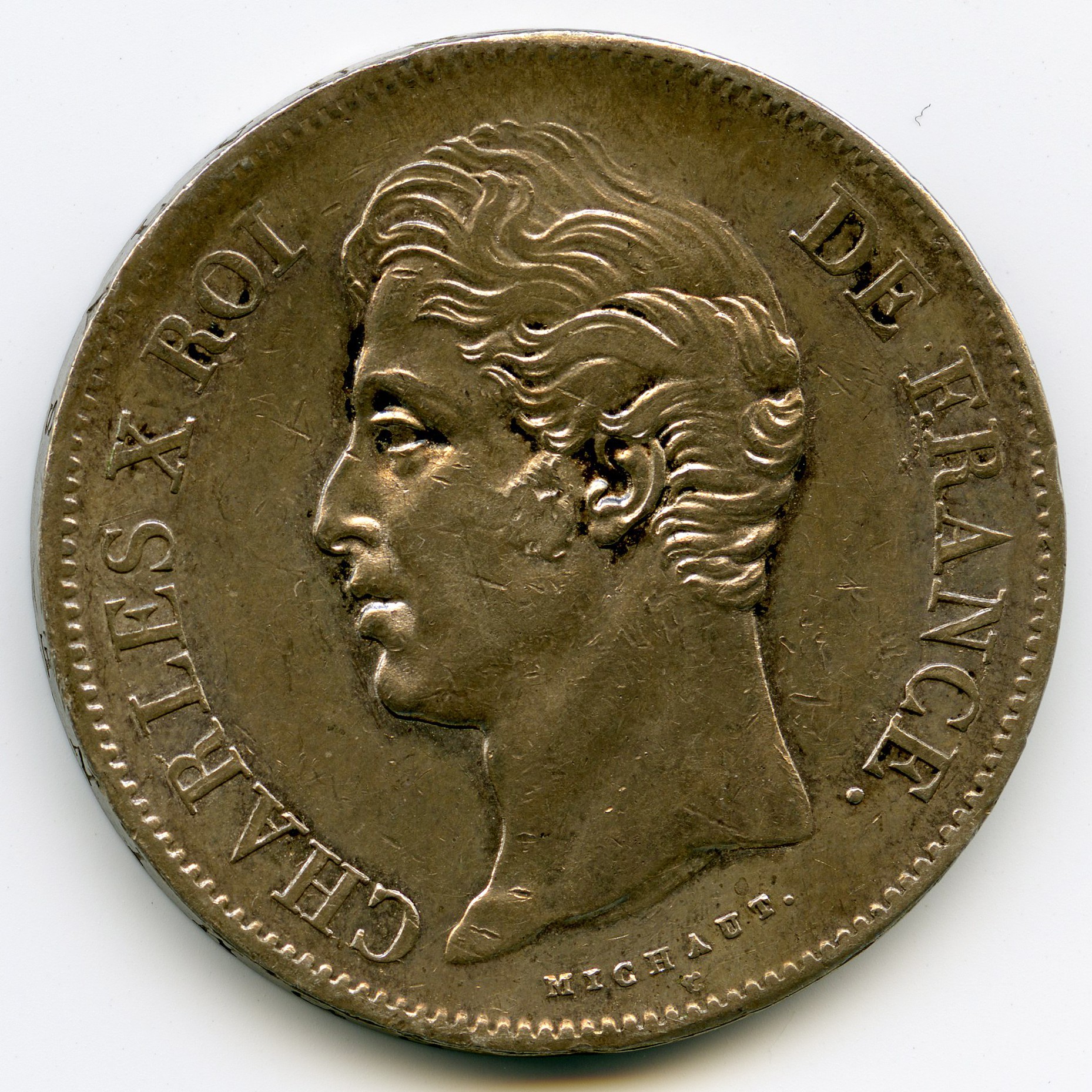 Charles X - 5 Francs - 1827 B avers