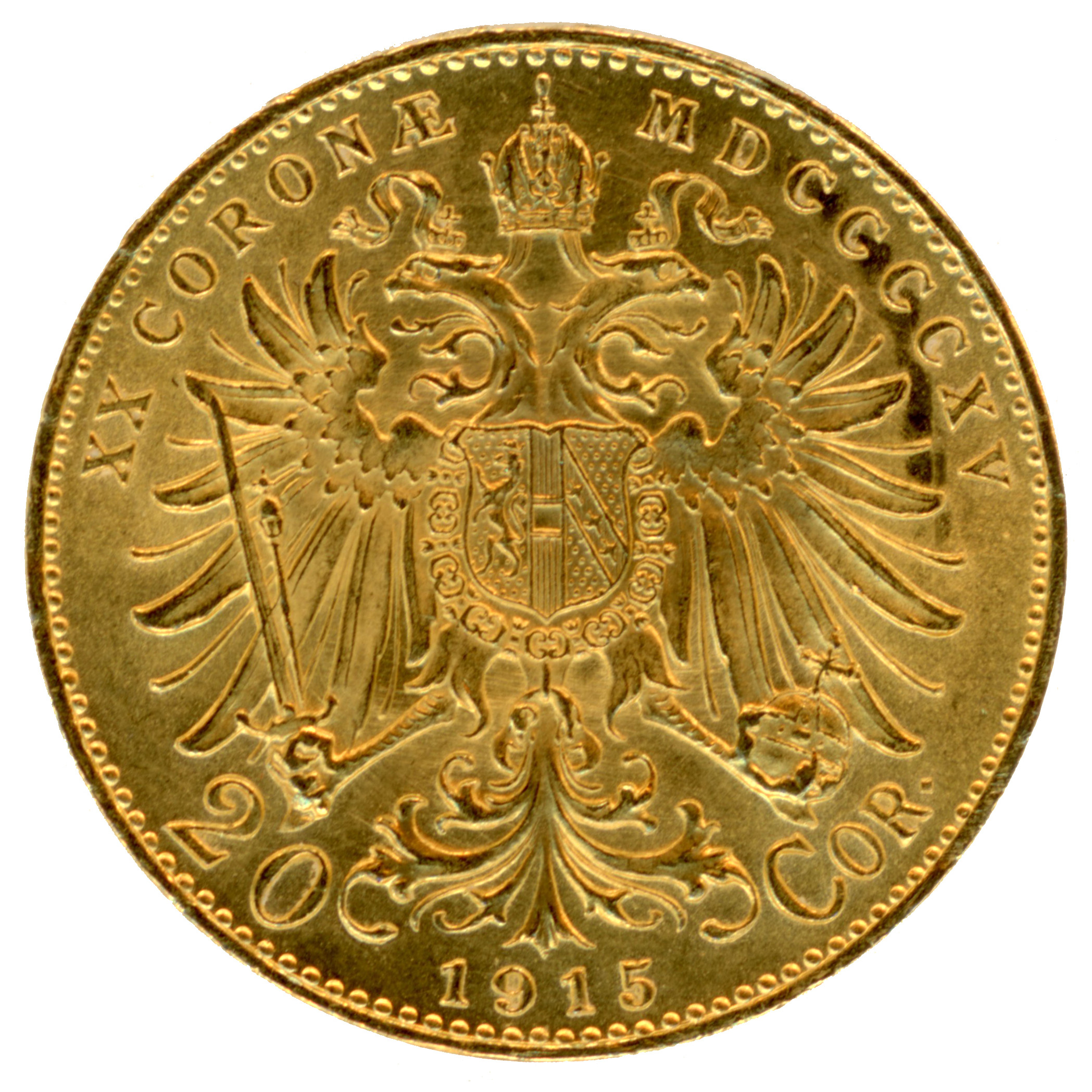 Autriche - 20 Couronnes - 1915 - Vienne revers Autriche - 20 Couronnes - 1915 - Vienne revers