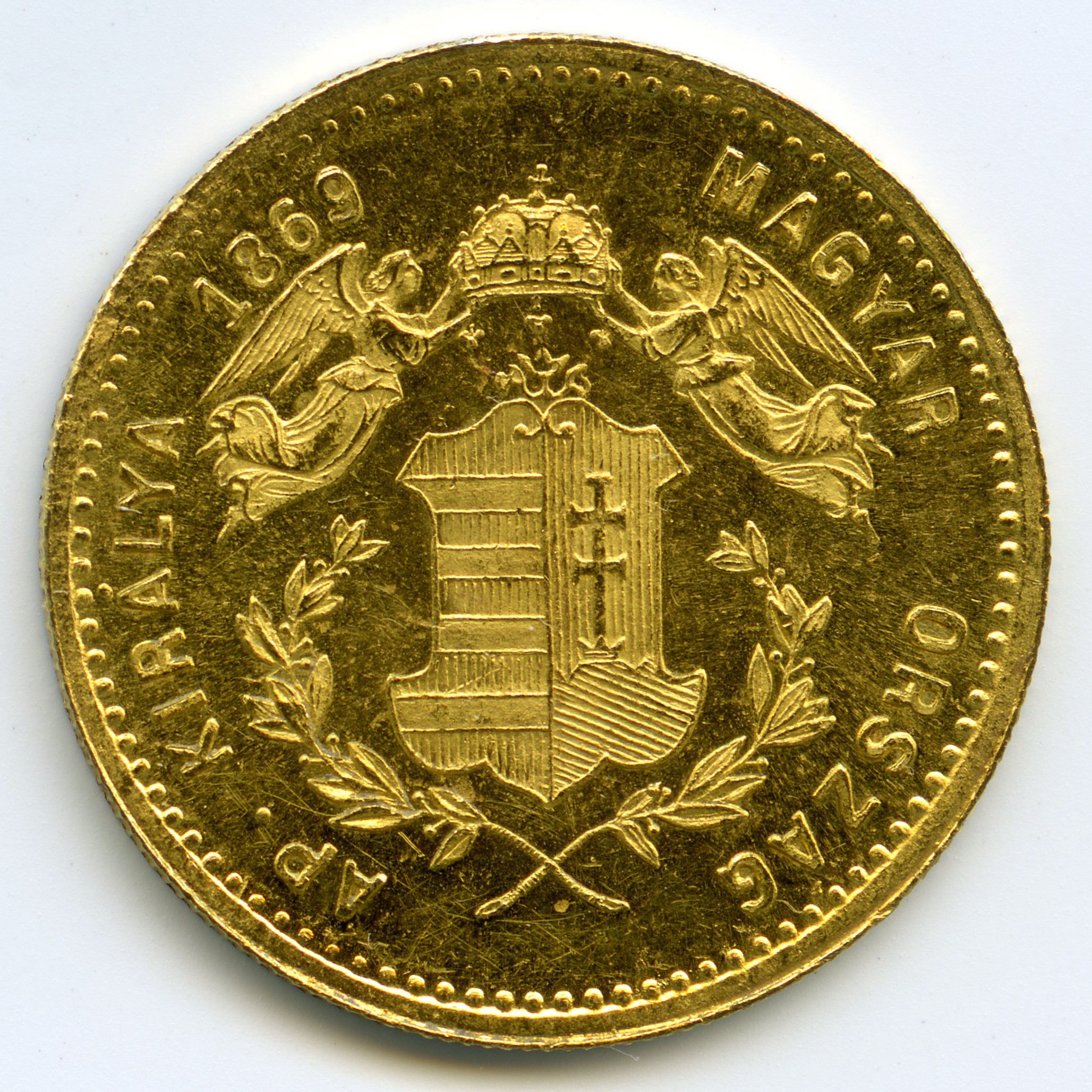 Hongrie - 1 Ducat - 1869 revers Hongrie - 1 Ducat - 1869 revers