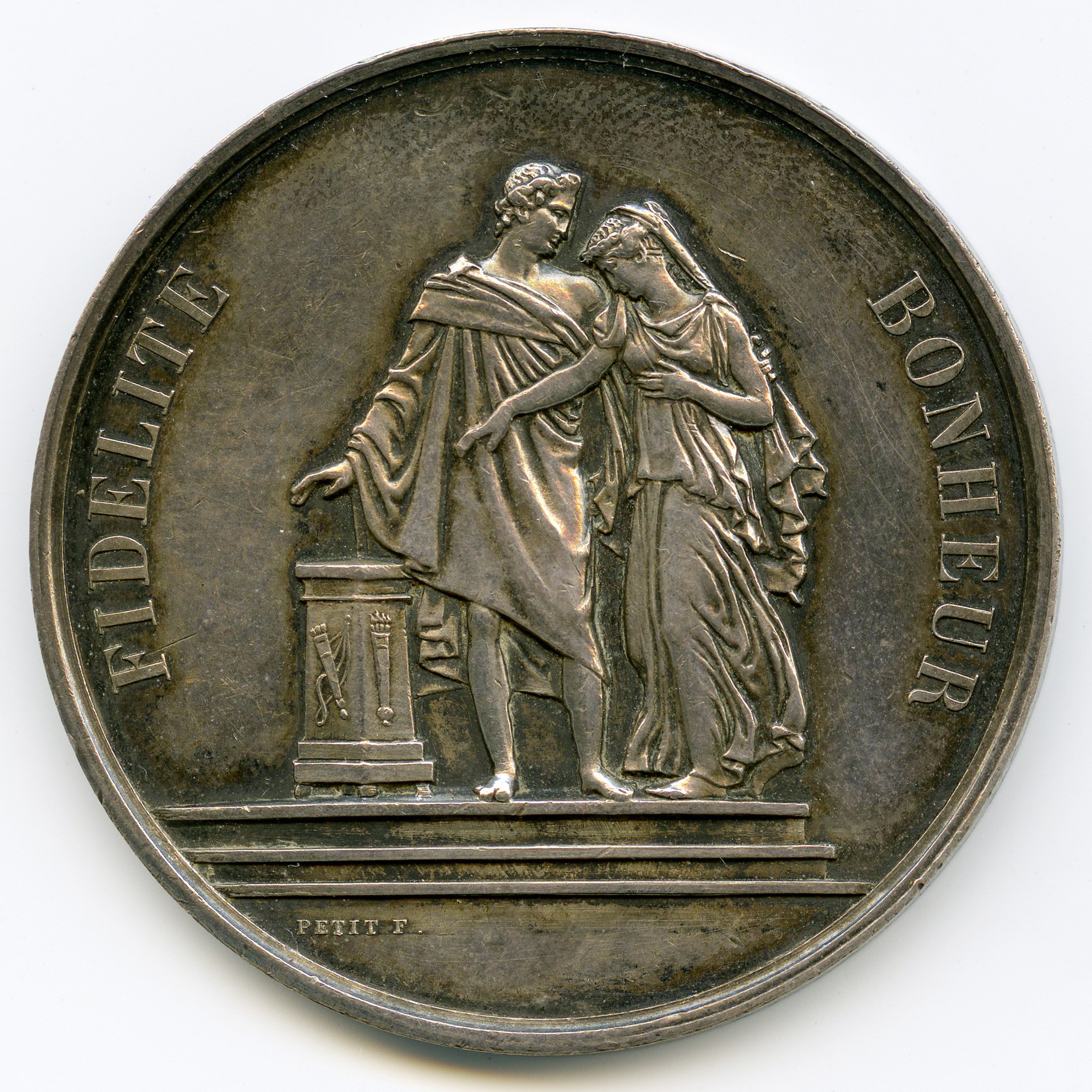 Médaille de mariage - 1885 avers Médaille de mariage - 1885 avers