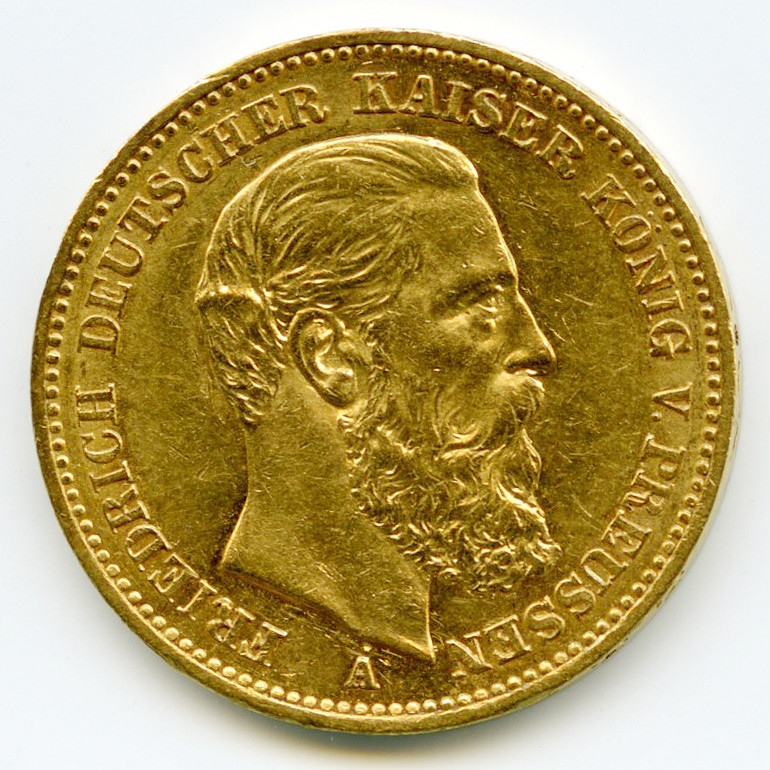 Allemagne - 20 Mark - 1888 A avers