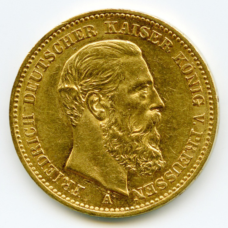 Allemagne - 20 Mark - 1888 A avers Allemagne - 20 Mark - 1888 A avers