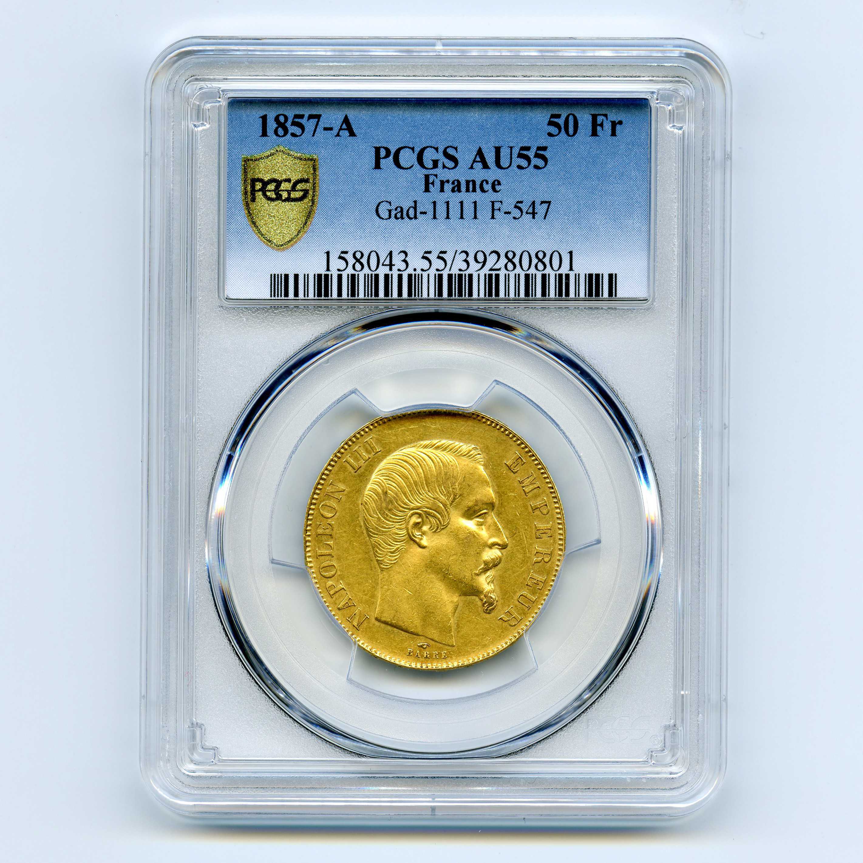 Napoléon III - 50 Francs - 1857 A avers Napoléon III - 50 Francs - 1857 A avers
