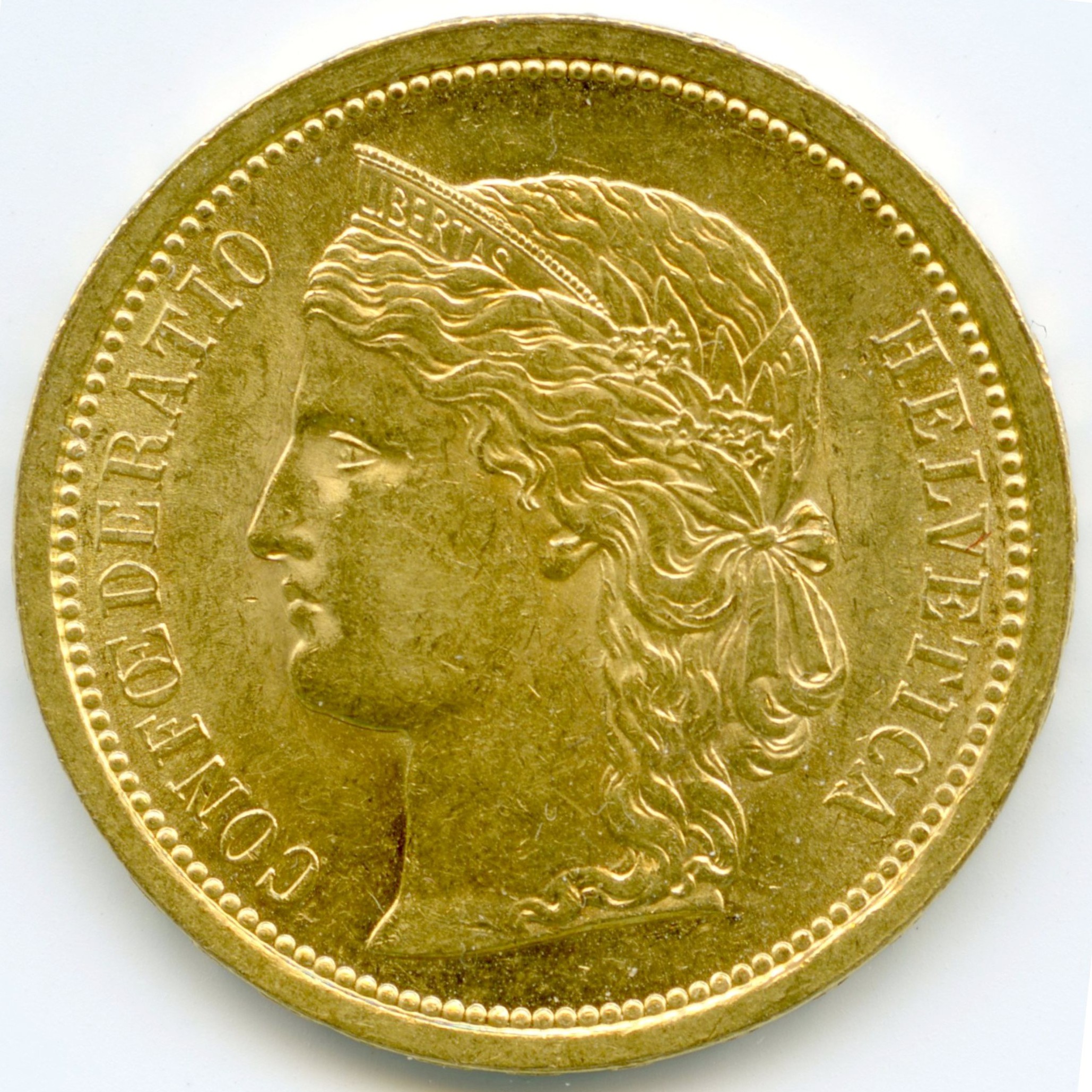 Suisse - 20 francs - 1886 B avers