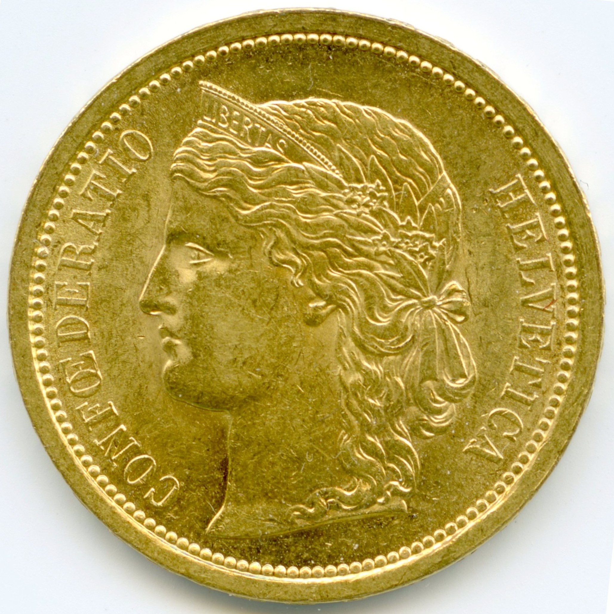 Suisse - 20 francs - 1886 B avers Suisse - 20 francs - 1886 B avers