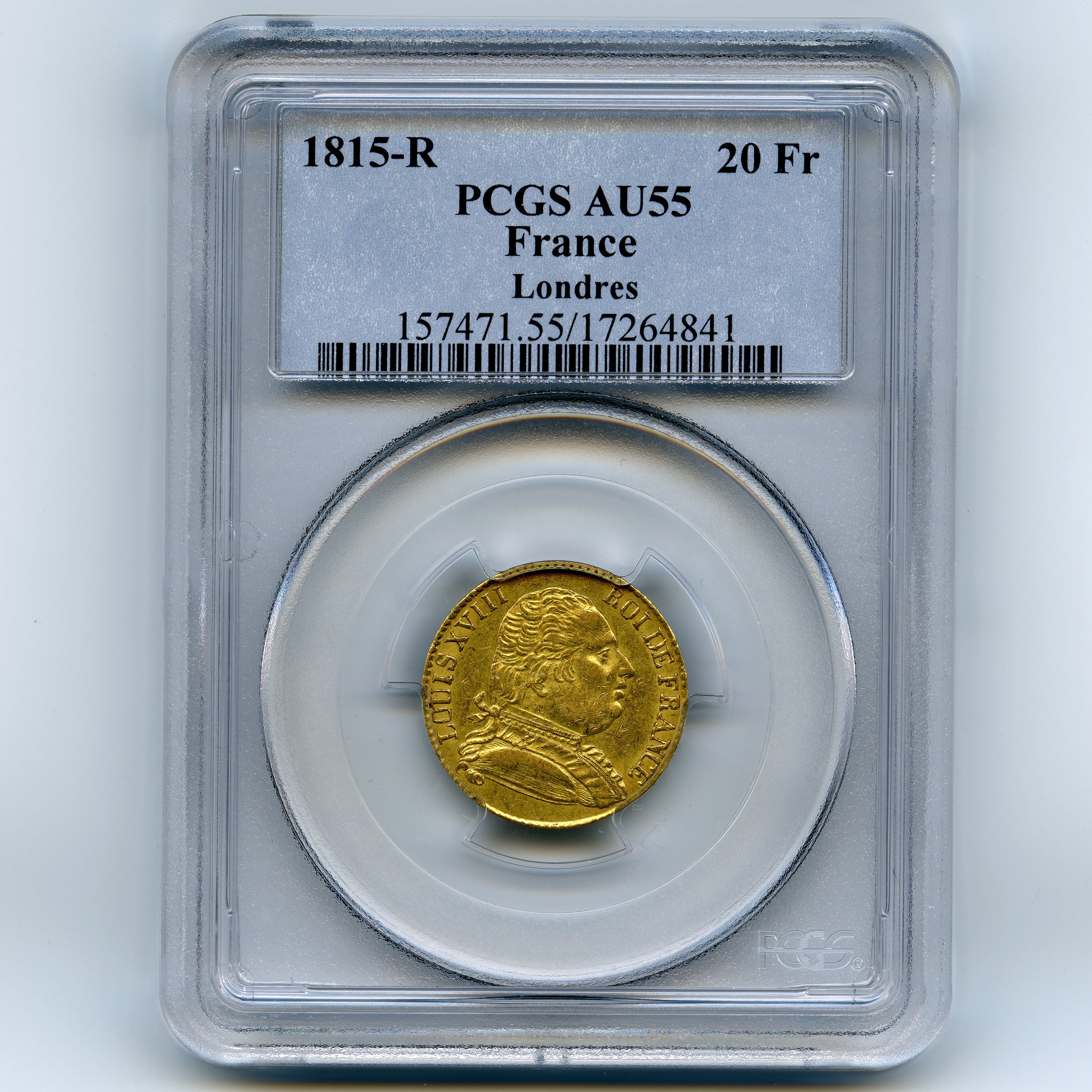 Louis XVIII - 20 Francs - 1815 R avers Louis XVIII - 20 Francs - 1815 R avers