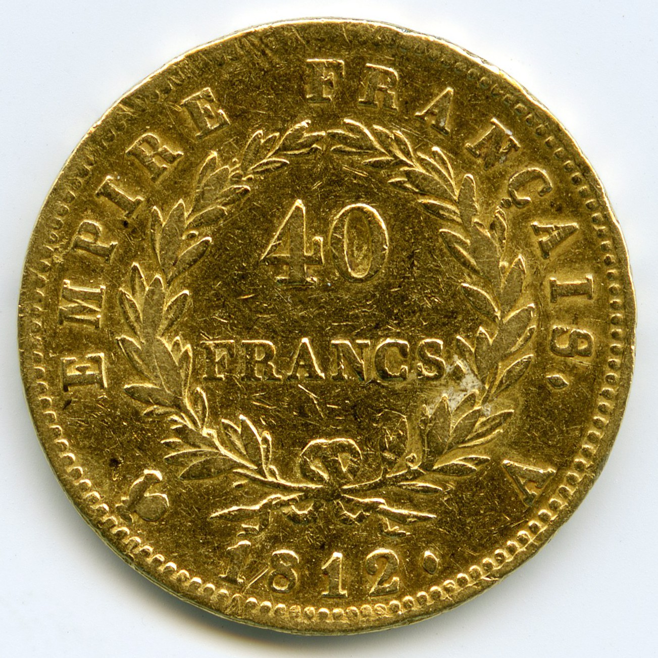 Napoléon Ier - 40 Francs - 1812 A revers Napoléon Ier - 40 Francs - 1812 A revers