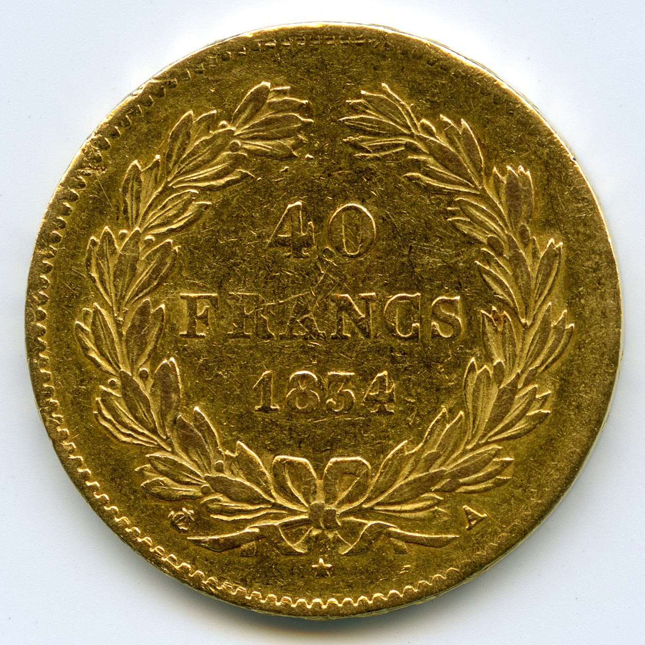 Louis-Philipe I - 40 Francs - 1834 A revers