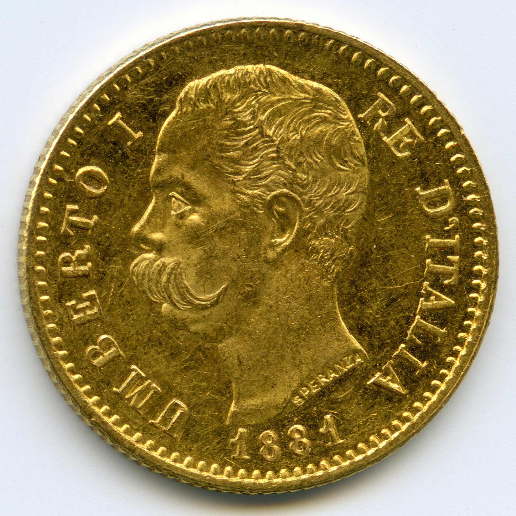 Italie - 20 Lire - 1881 R avers Italie - 20 Lire - 1881 R avers