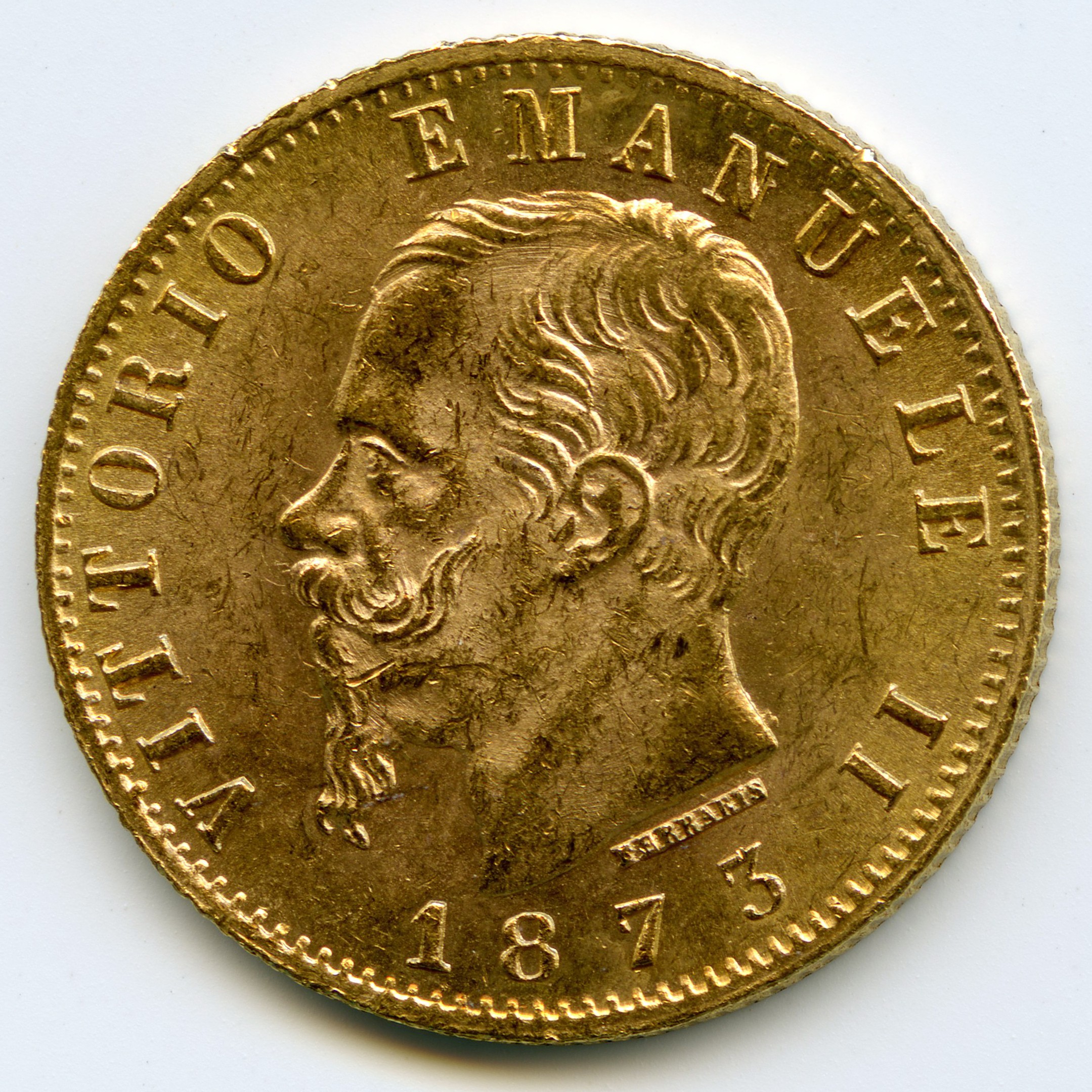 Italie - 20 Lire - 1873 M avers
