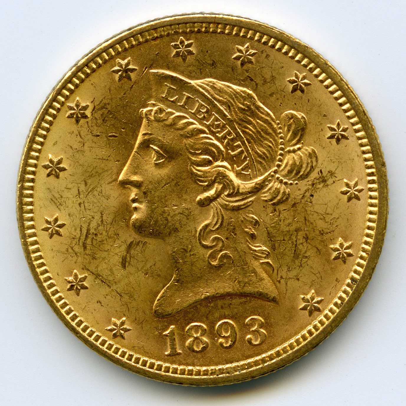 USA - 10 Dollars - 1893 avers USA - 10 Dollars - 1893 avers
