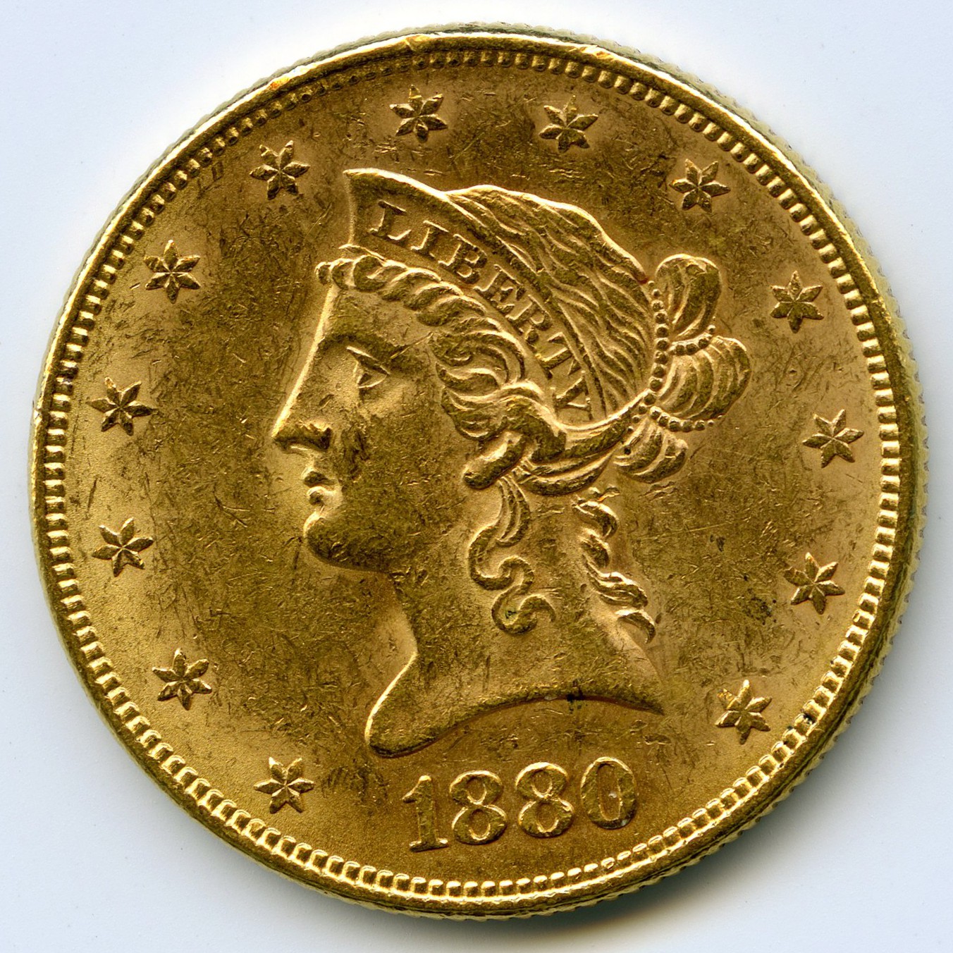 USA - 10 Dollars - 1880 avers