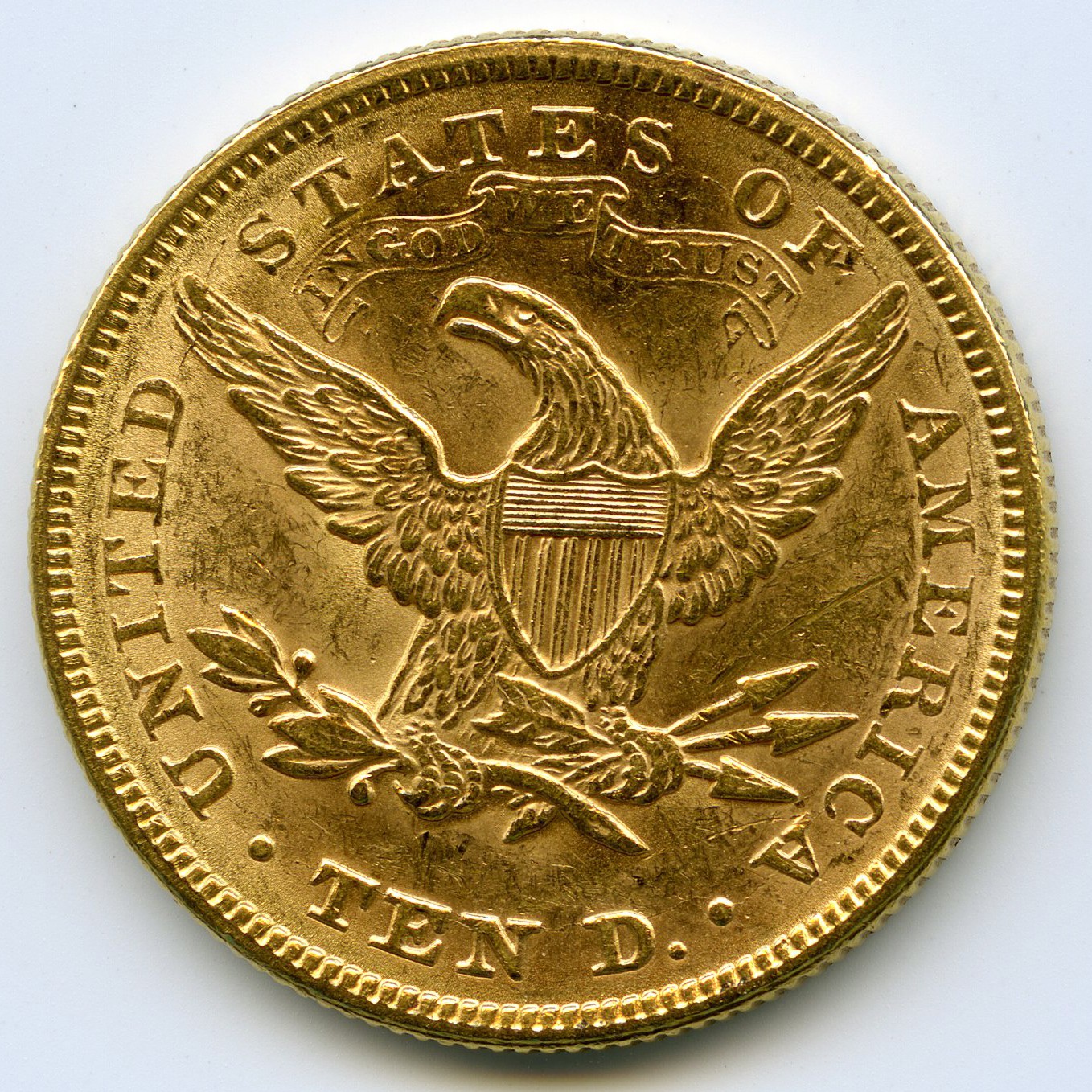 USA - 10 Dollars - 1880 revers