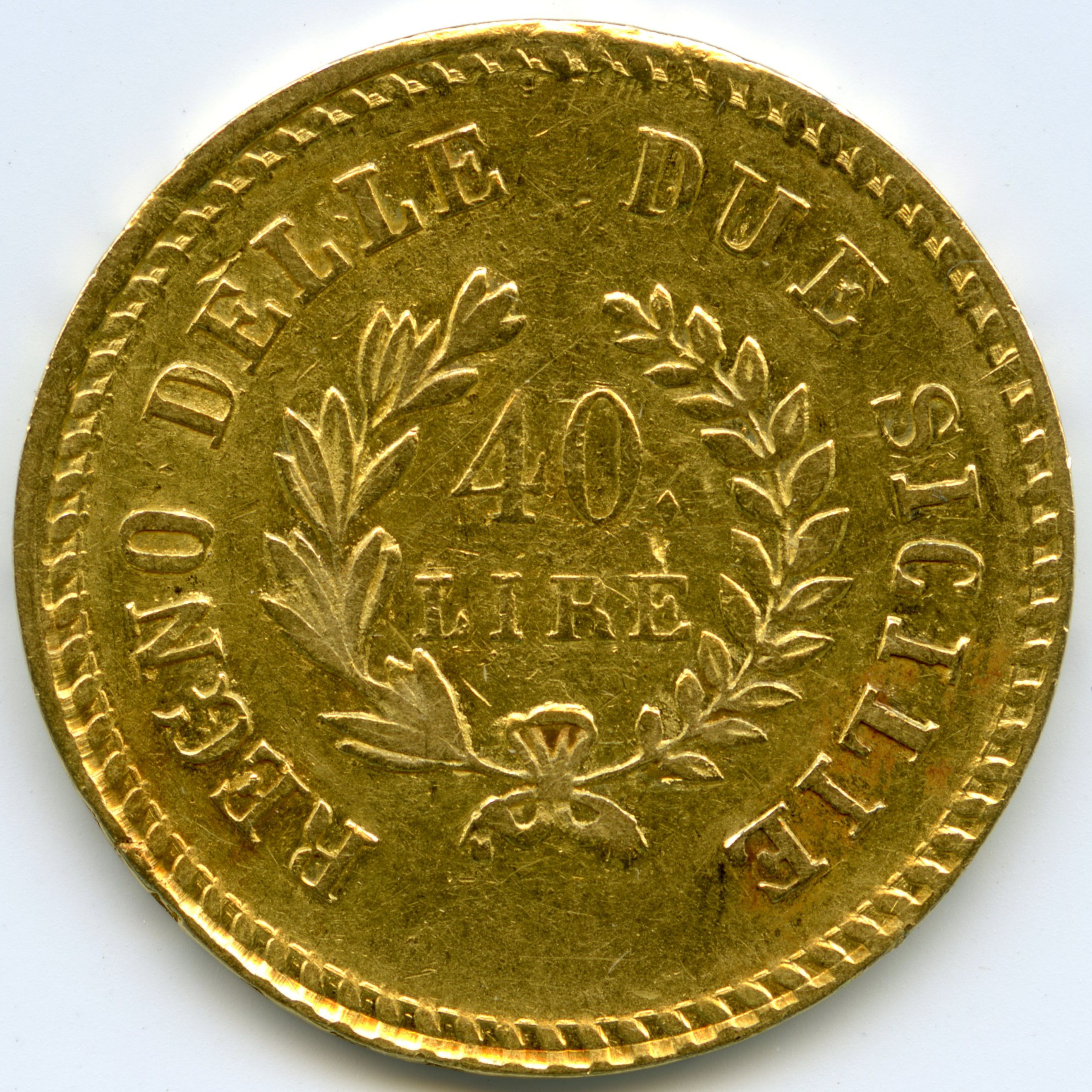 Italie - J Murat - 40 Lire - 1813 - Naples revers Italie - J Murat - 40 Lire - 1813 - Naples revers