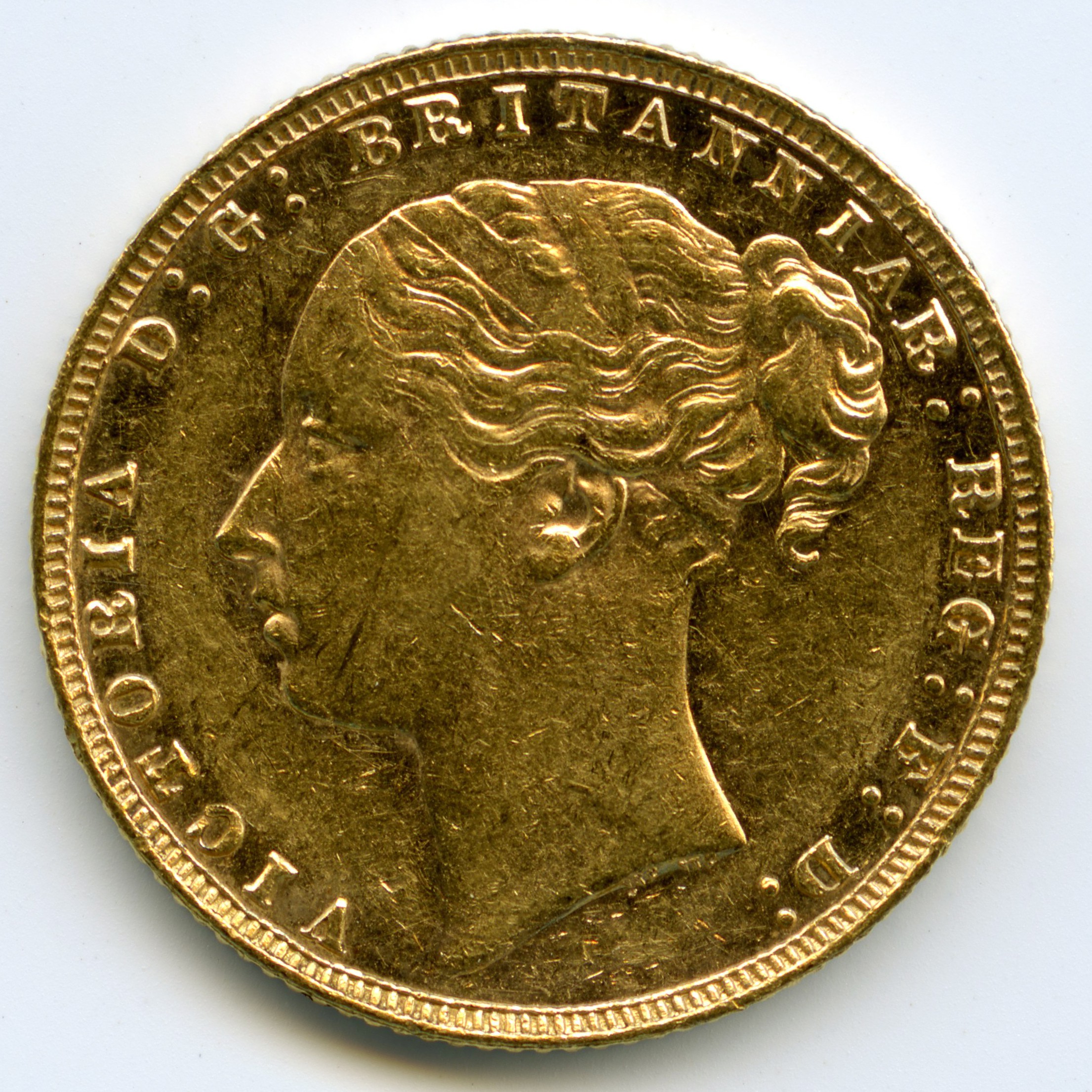 Grande-Bretagne - Souverain - 1876 avers Grande-Bretagne - Souverain - 1876 avers