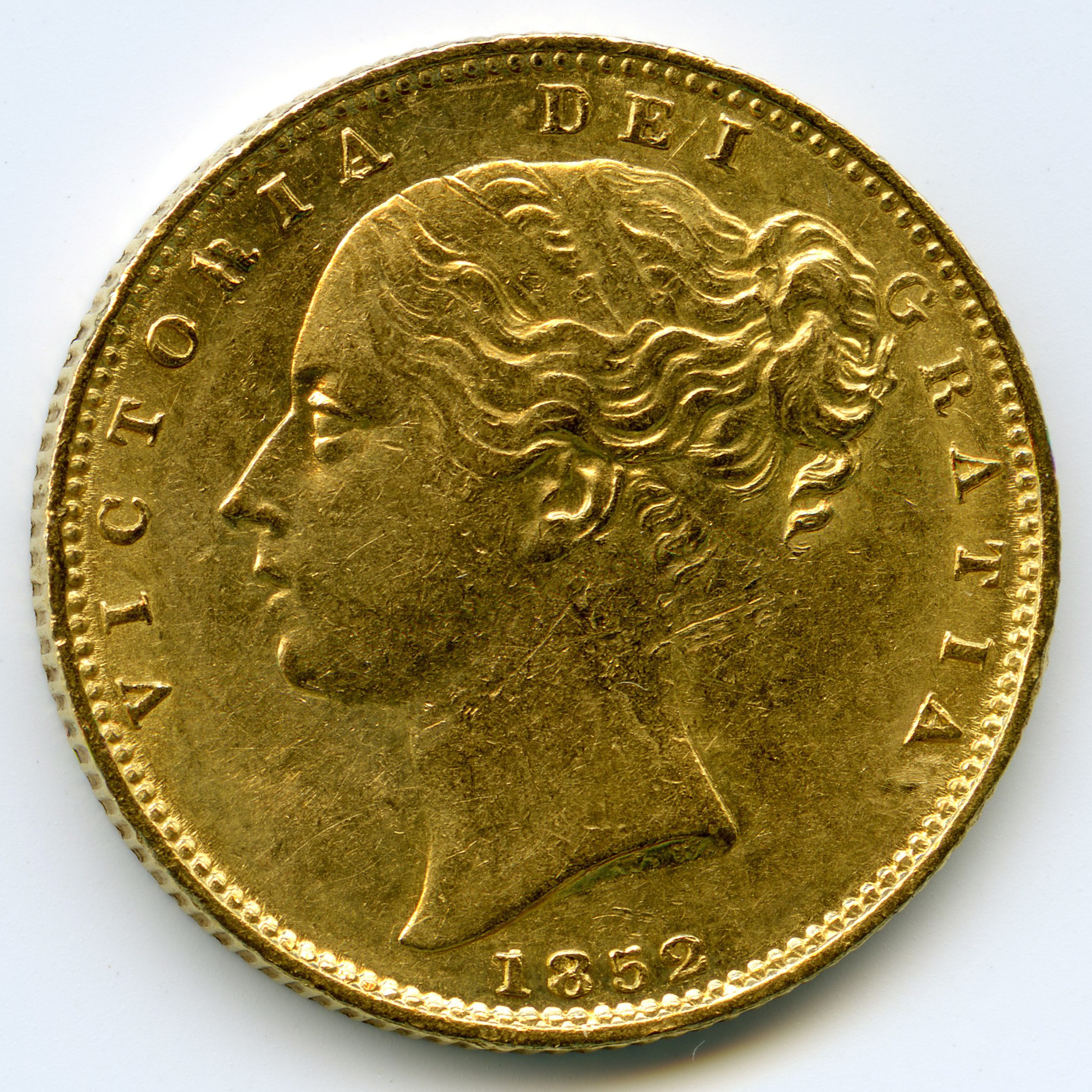 Grande-Bretagne - Souverain - 1852 avers Grande-Bretagne - Souverain - 1852 avers