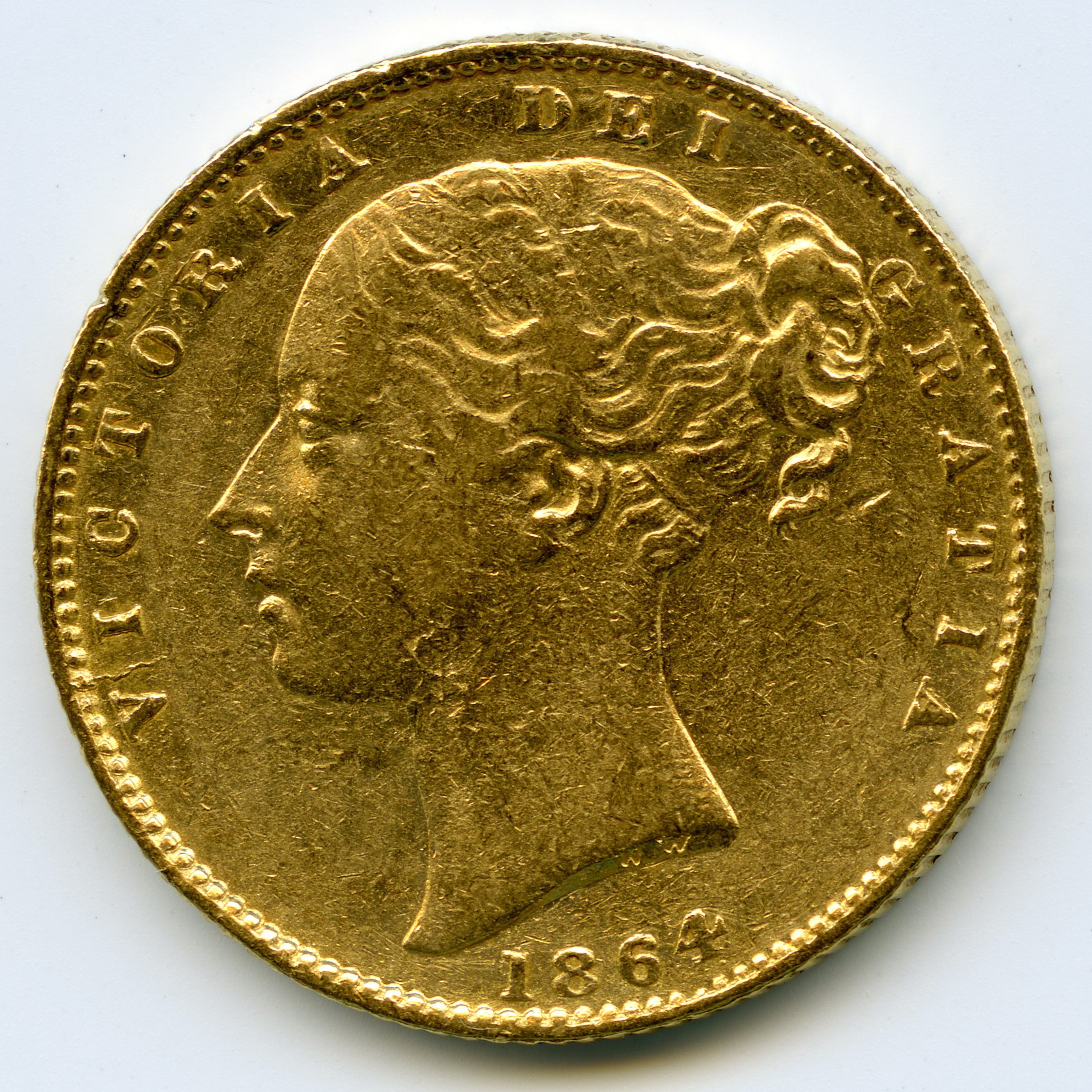 Grande-Bretagne - Souverain - 1864 avers Grande-Bretagne - Souverain - 1864 avers