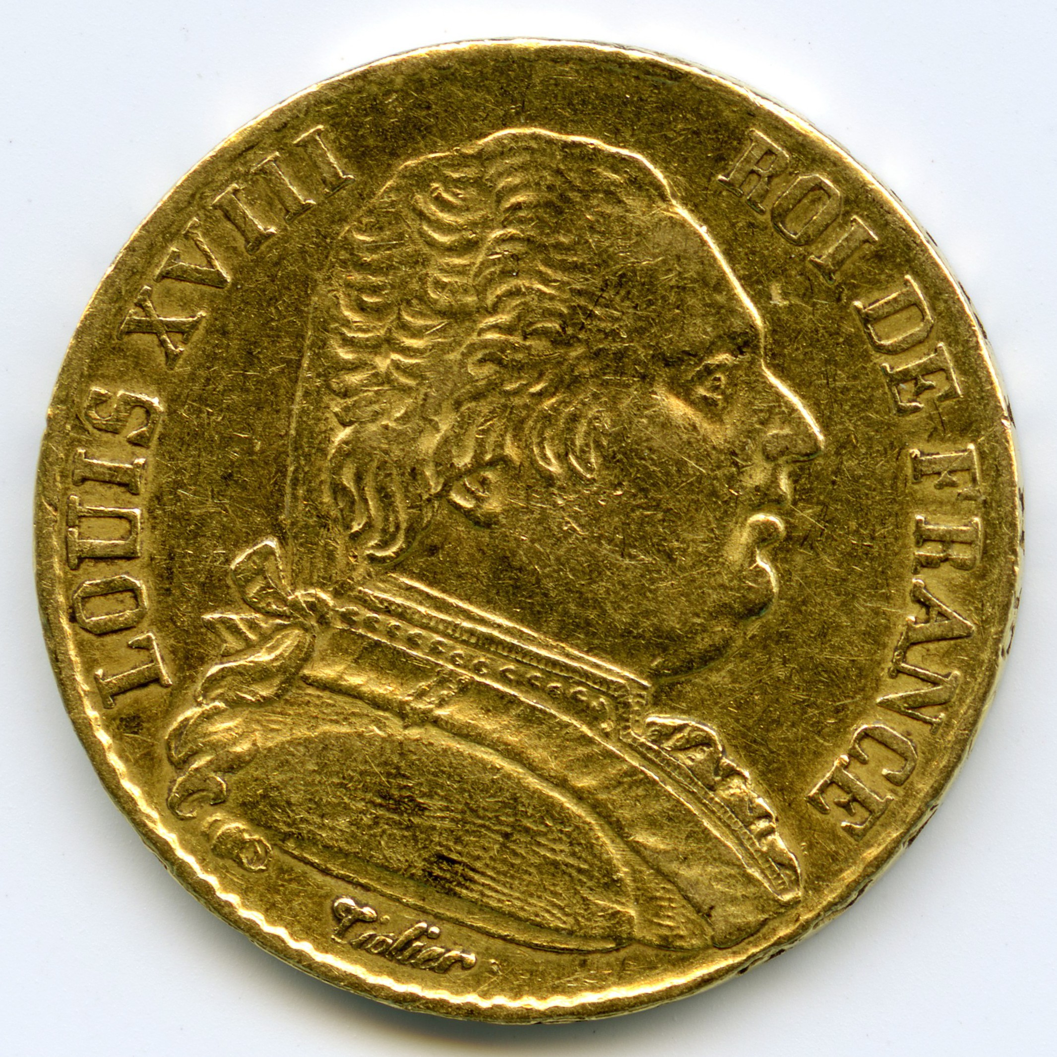 Louis XVIII - 20 Francs - 1815 A avers Louis XVIII - 20 Francs - 1815 A avers