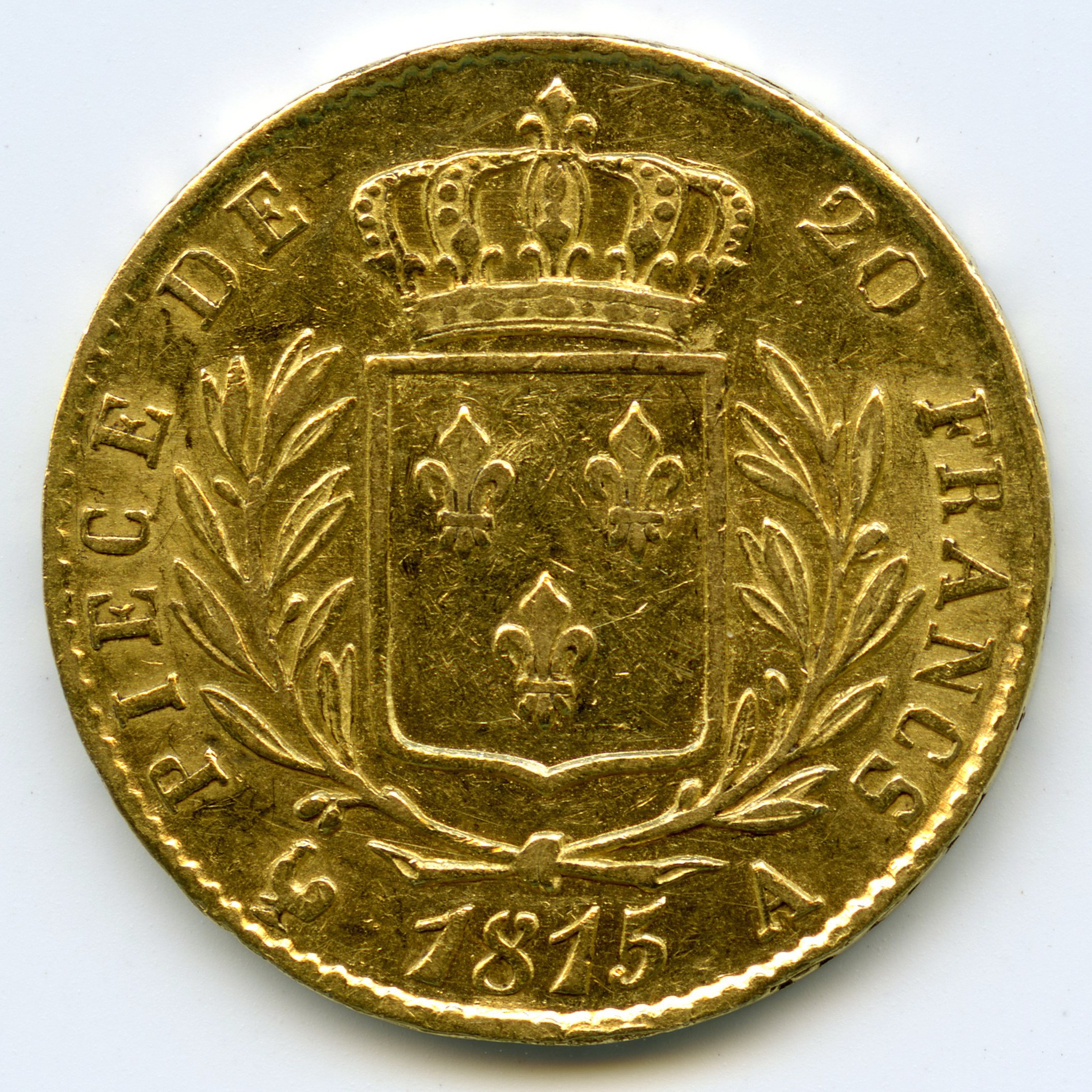 Louis XVIII - 20 Francs - 1815 A revers