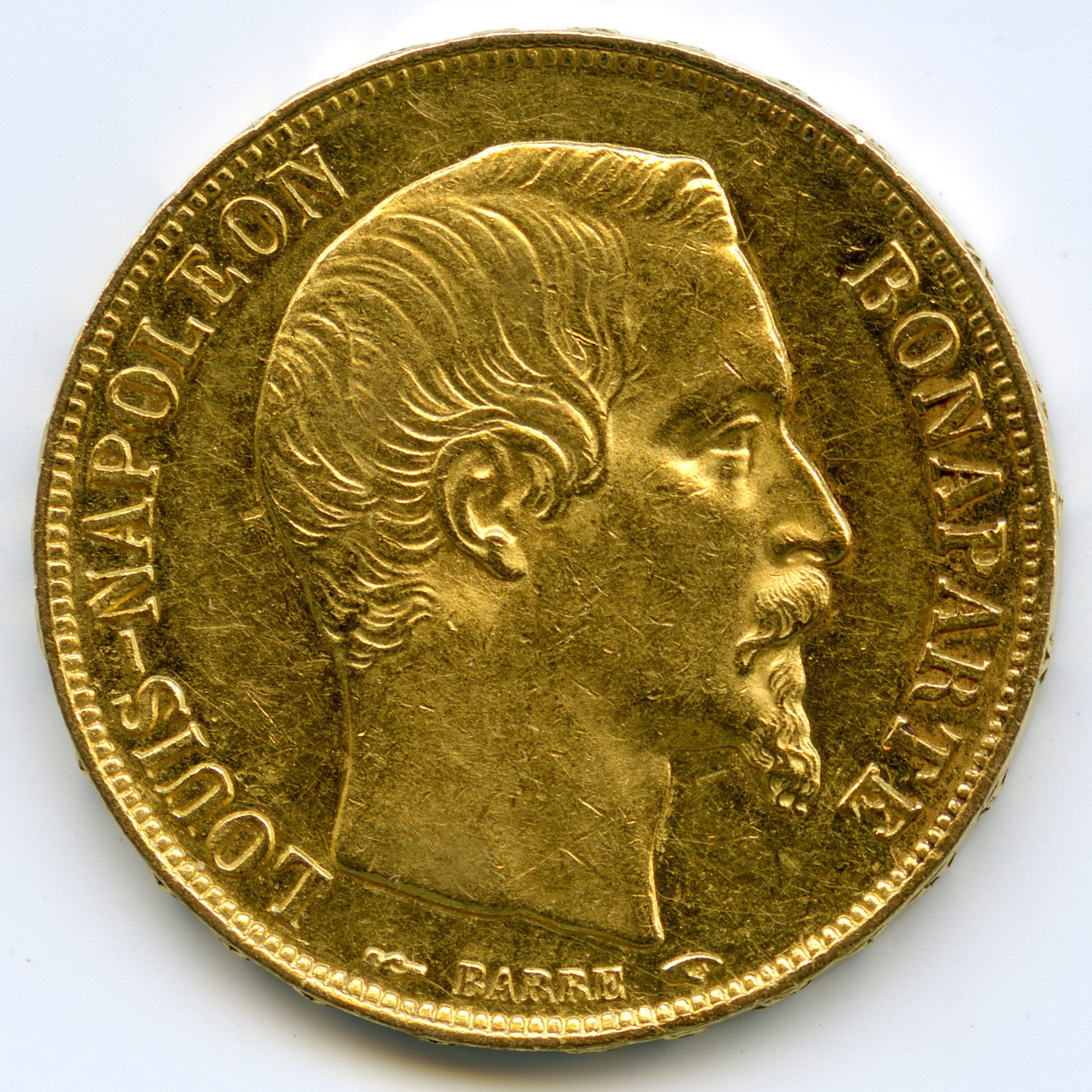 Napoléon III - 20 Francs - 1852 A avers Napoléon III - 20 Francs - 1852 A avers