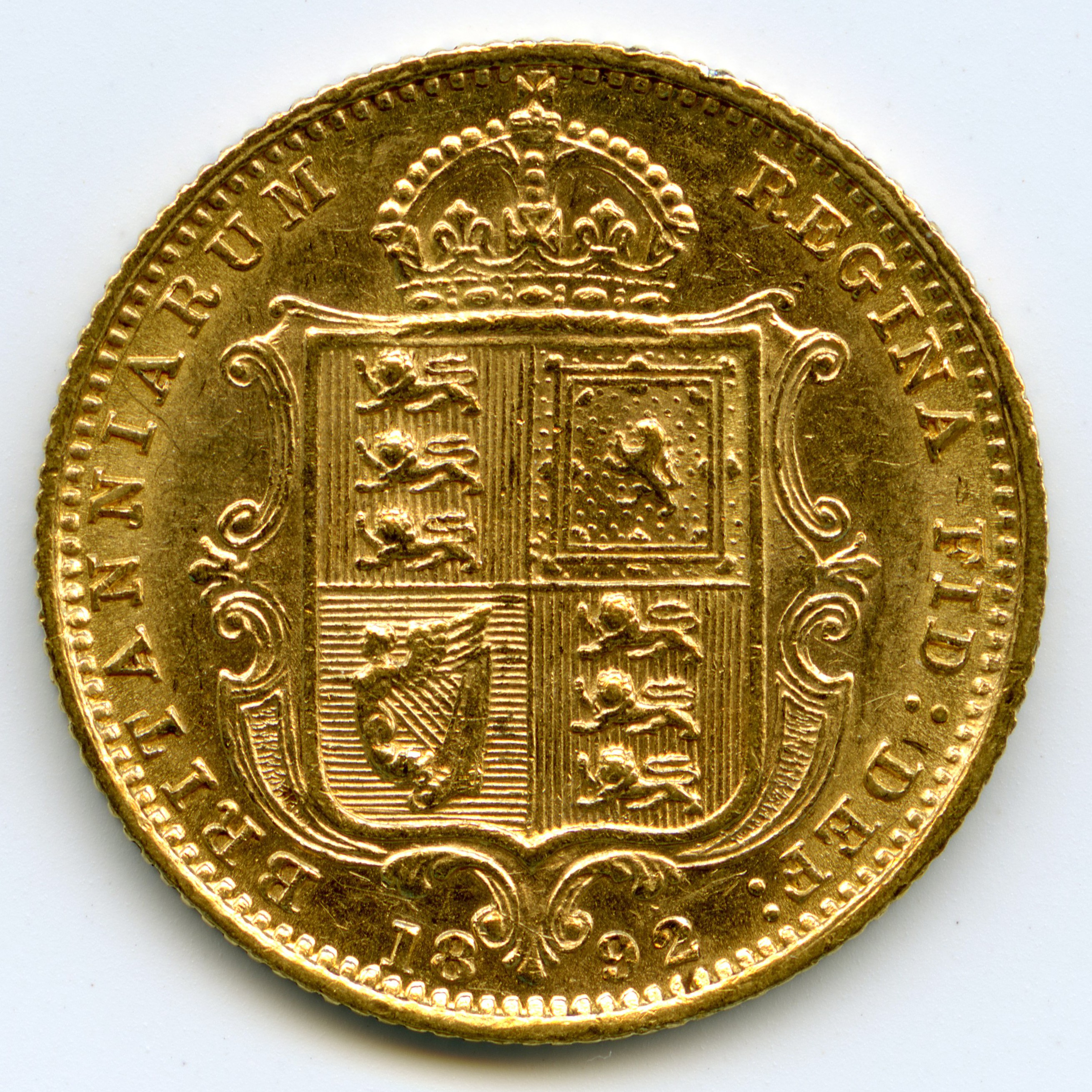 Grande-Bretagne - 1/2 Souverain - 1892 revers Grande-Bretagne - 1/2 Souverain - 1892 revers