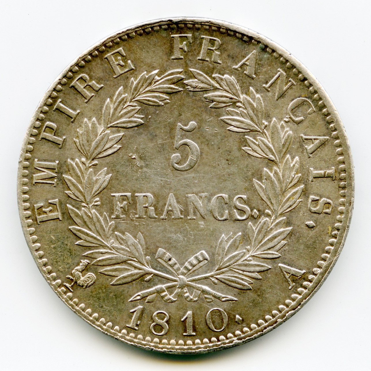 Napoléon Ier - 5 Francs - 1810 - Paris revers