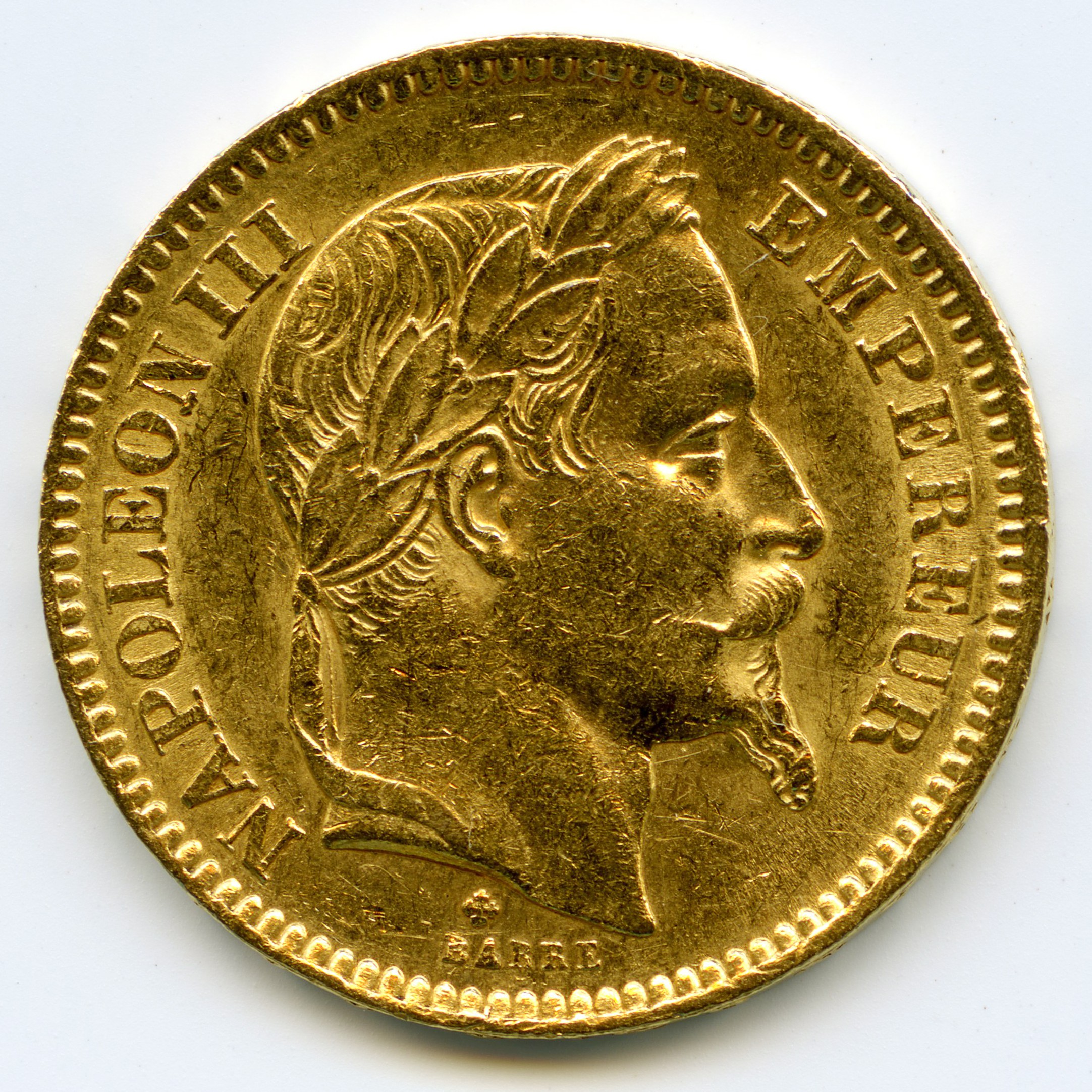 Napoléon III - 20 Francs - 1862 BB avers Napoléon III - 20 Francs - 1862 BB avers