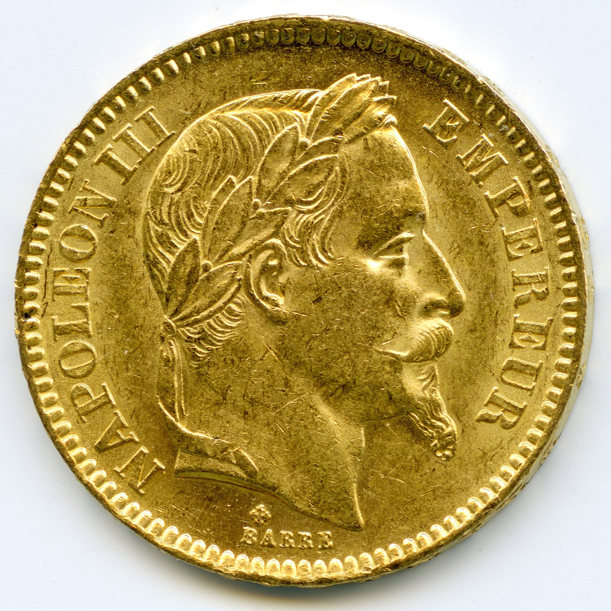 Napoléon III - 20 Francs - 1864 BB avers