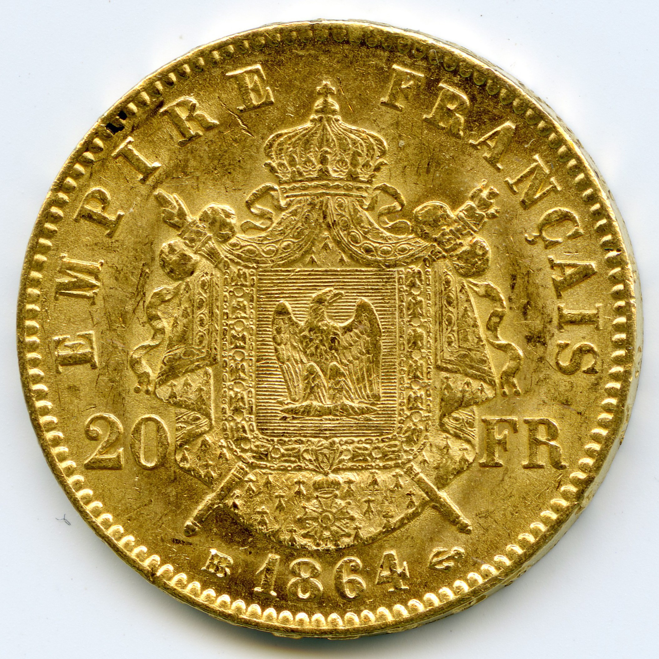 Napoléon III - 20 Francs - 1864 BB