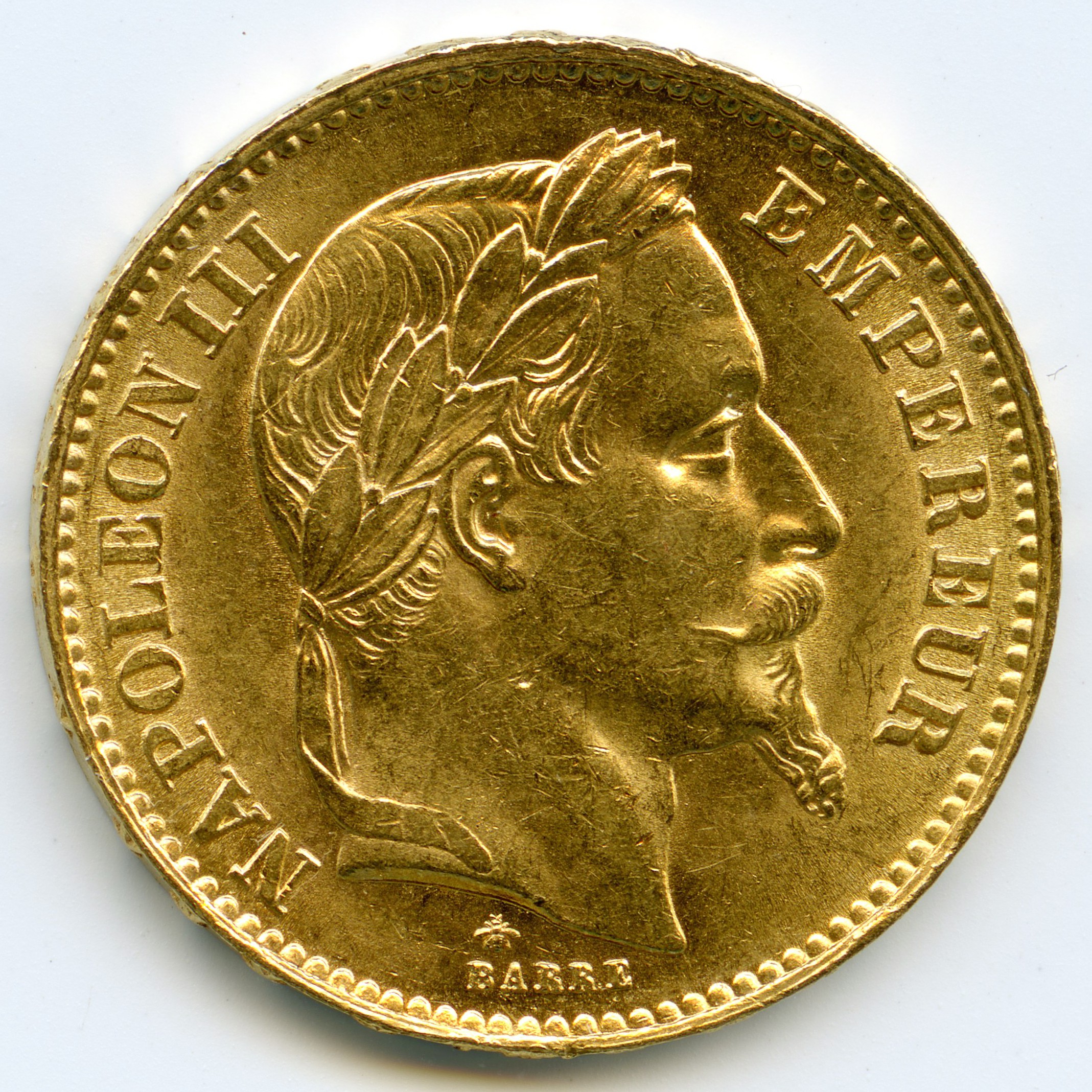 Napoléon III - 20 Francs - 1866 A avers