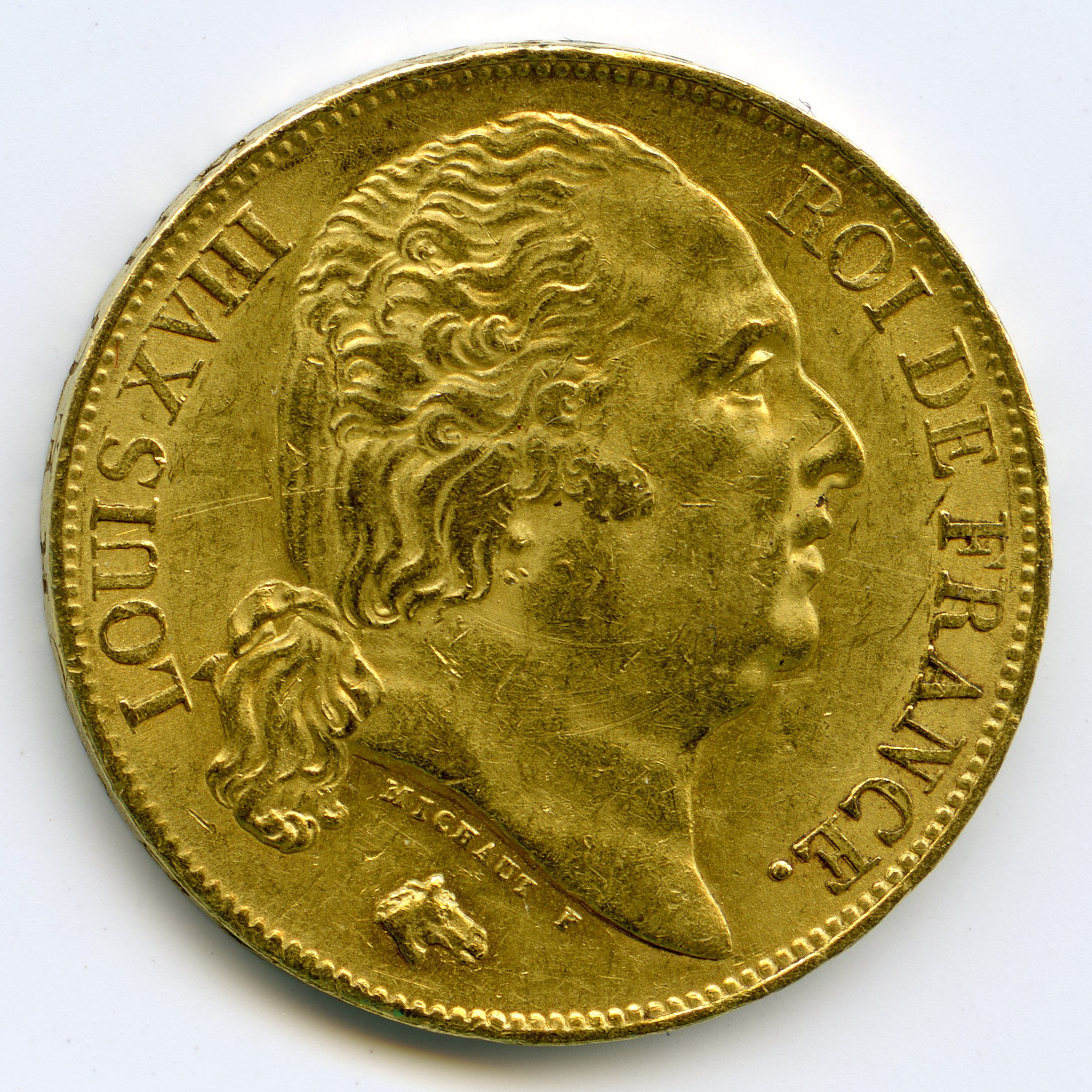 Louis XVIII - 20 Francs - 1816 A avers Louis XVIII - 20 Francs - 1816 A avers