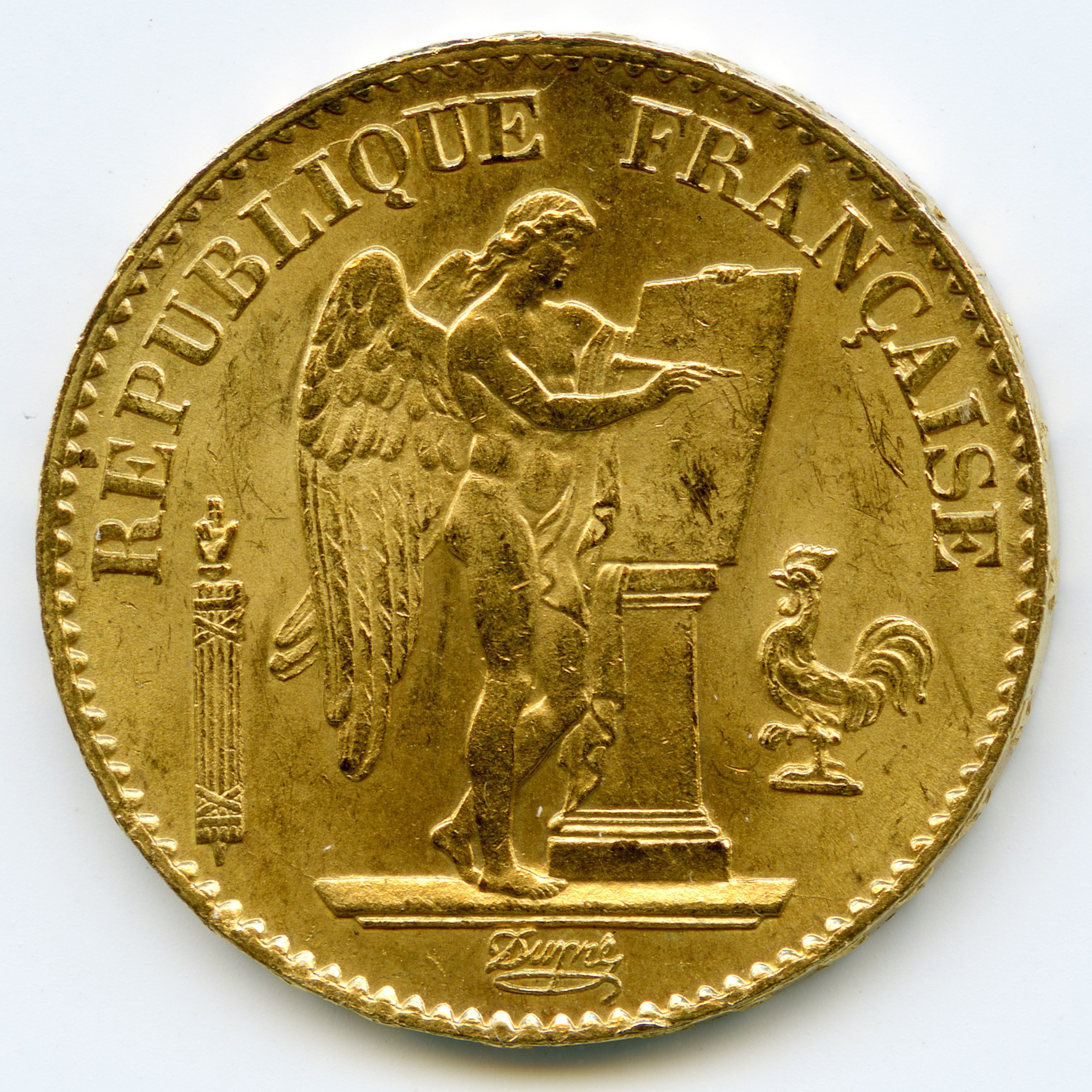 20 Francs - Génie - 1875 A avers