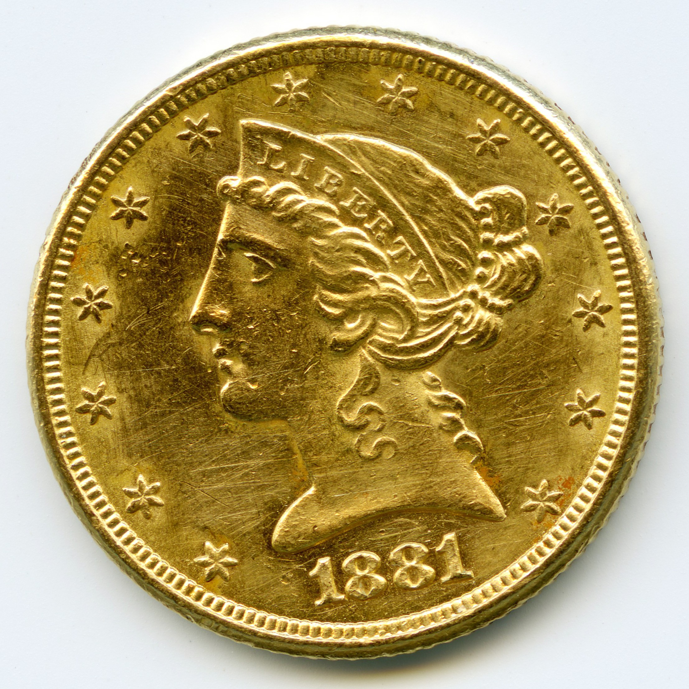 USA - 5 Dollars - 1881 avers