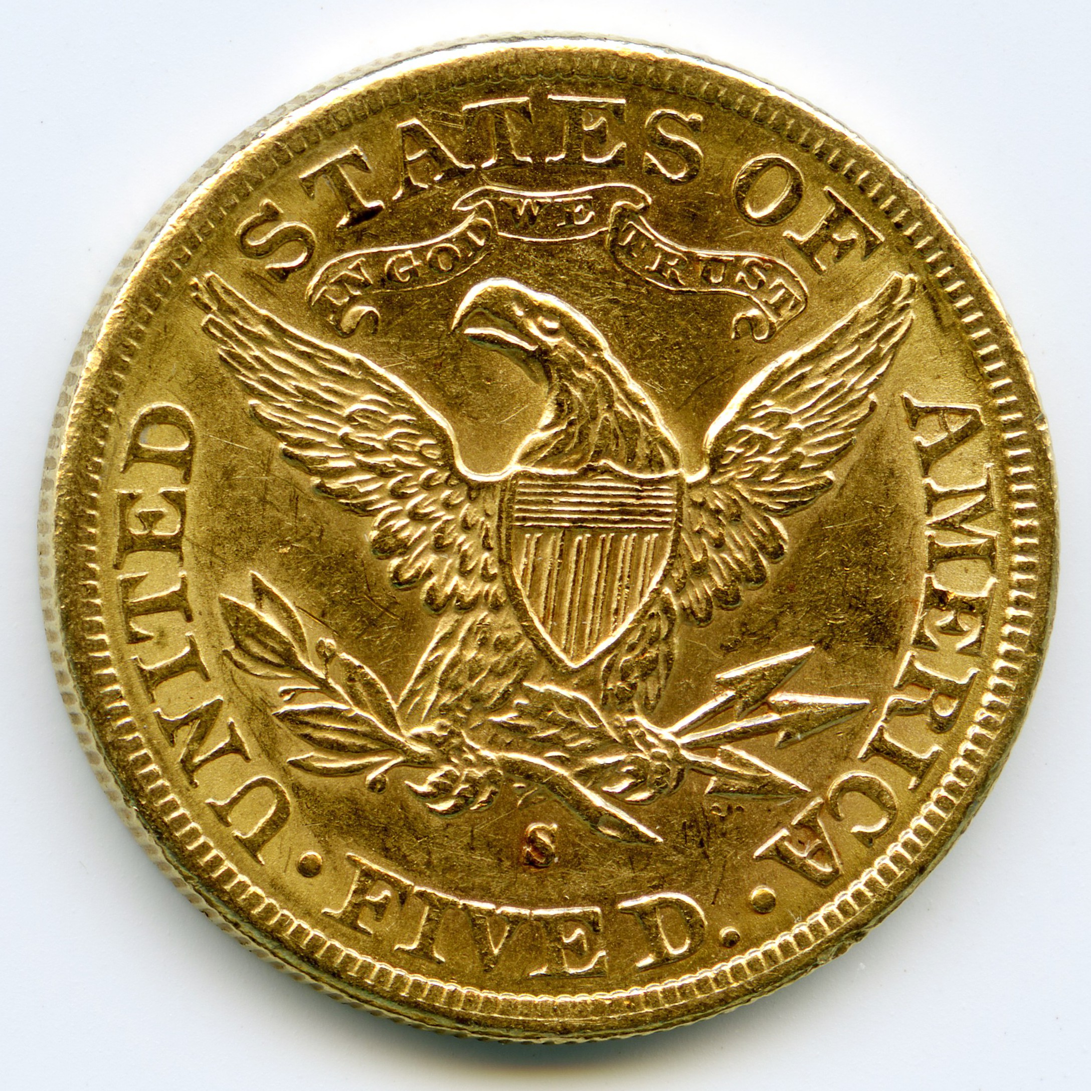 USA - 5 Dollars - 1886 S revers USA - 5 Dollars - 1886 S revers
