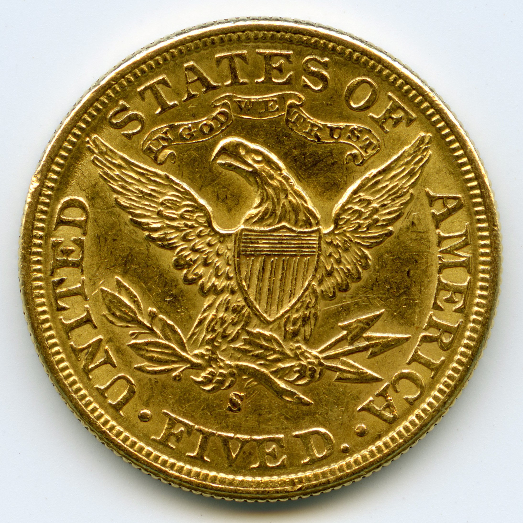 USA - 5 Dollars - 1898 S revers