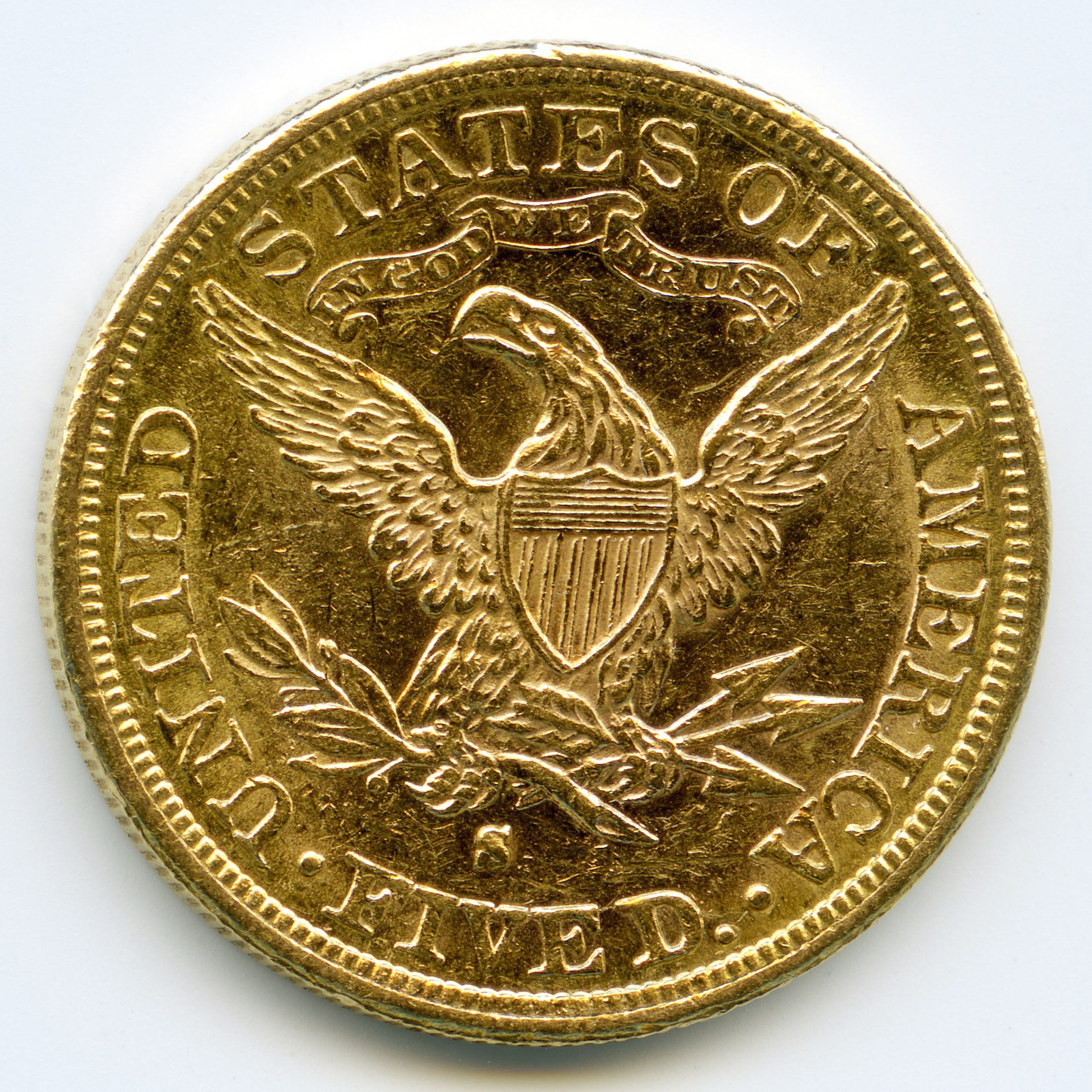USA - 5 Dollars - 1882 S revers USA - 5 Dollars - 1882 S revers