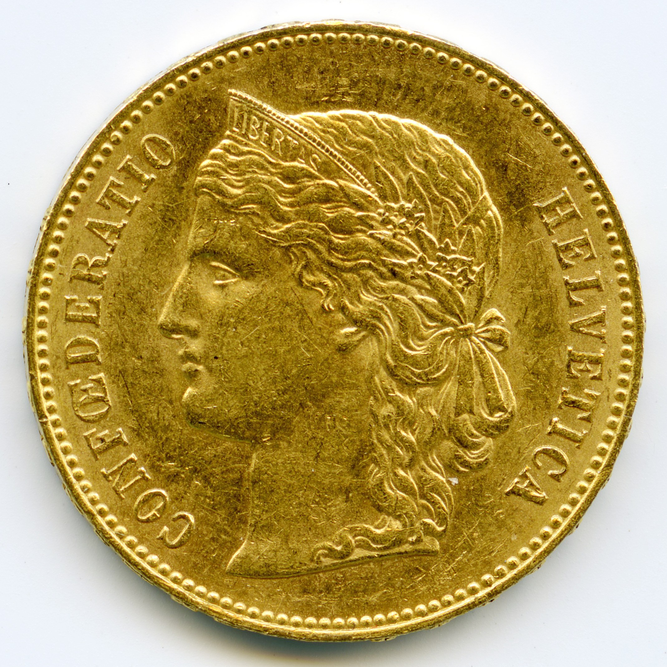 Suisse - 20 Francs - 1893 B avers