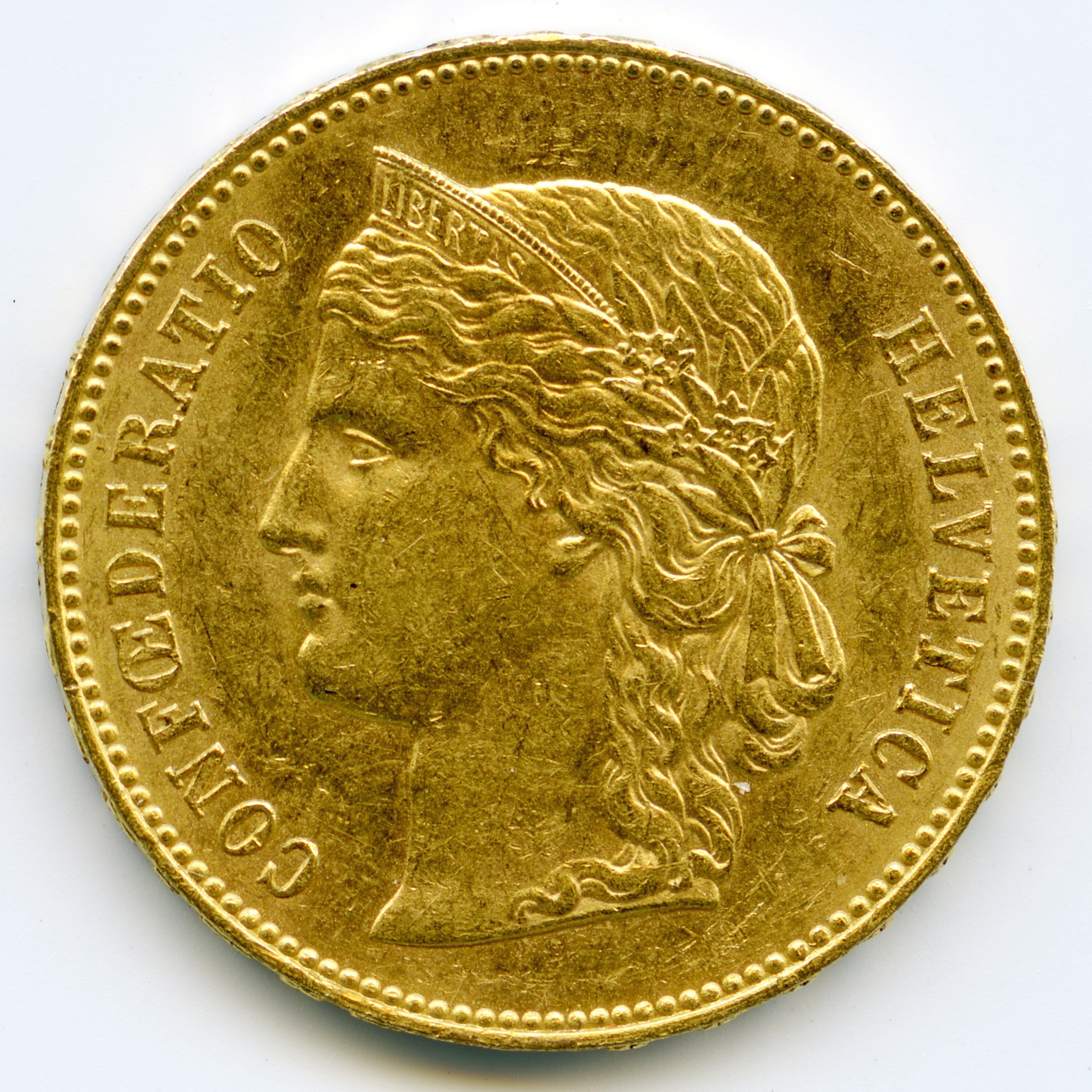 Suisse - 20 Francs - 1893 B avers Suisse - 20 Francs - 1893 B avers