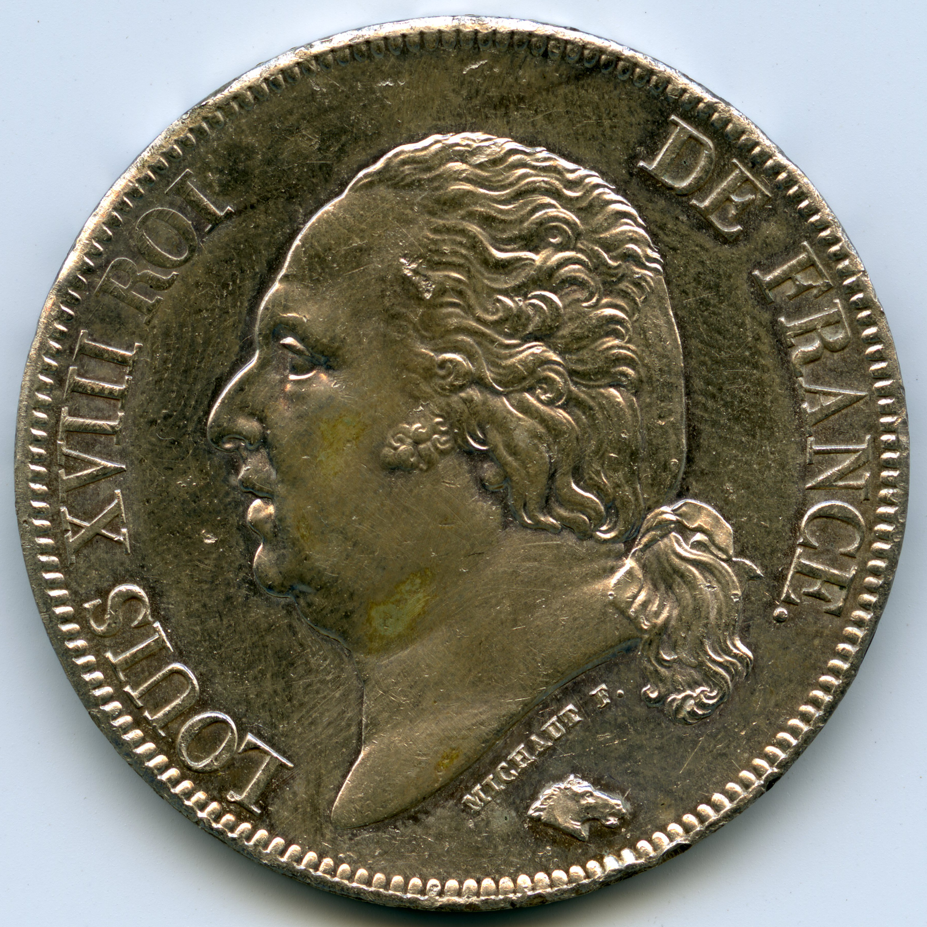 Louis XVIII - 5 Francs - 1824 - Bayonne avers
