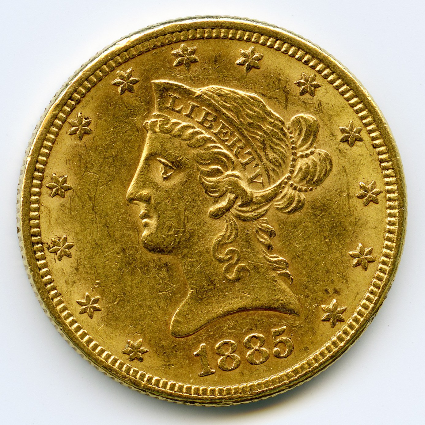 USA - 10 DOLLARS - 1885 avers