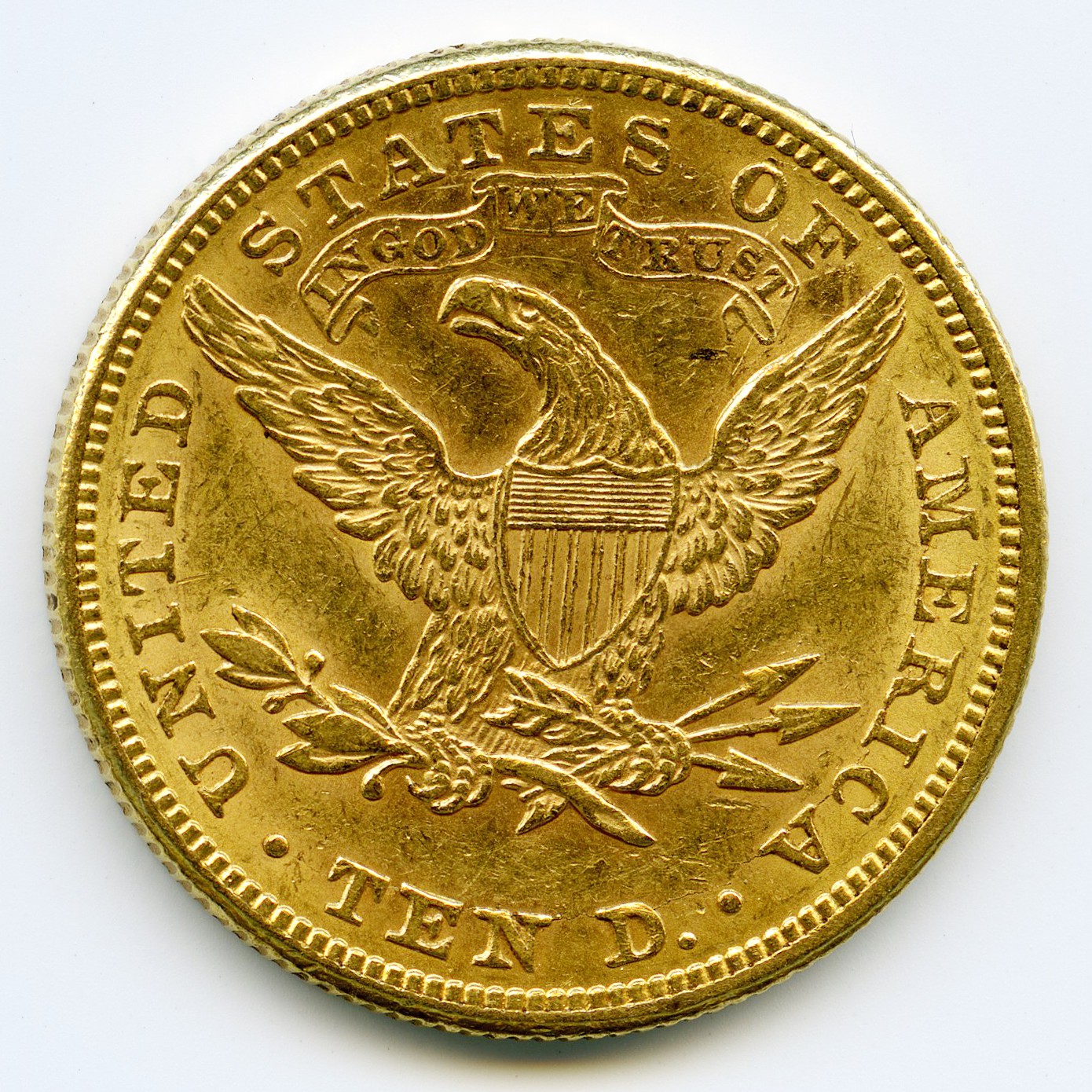 USA - 10 DOLLARS - 1885 revers